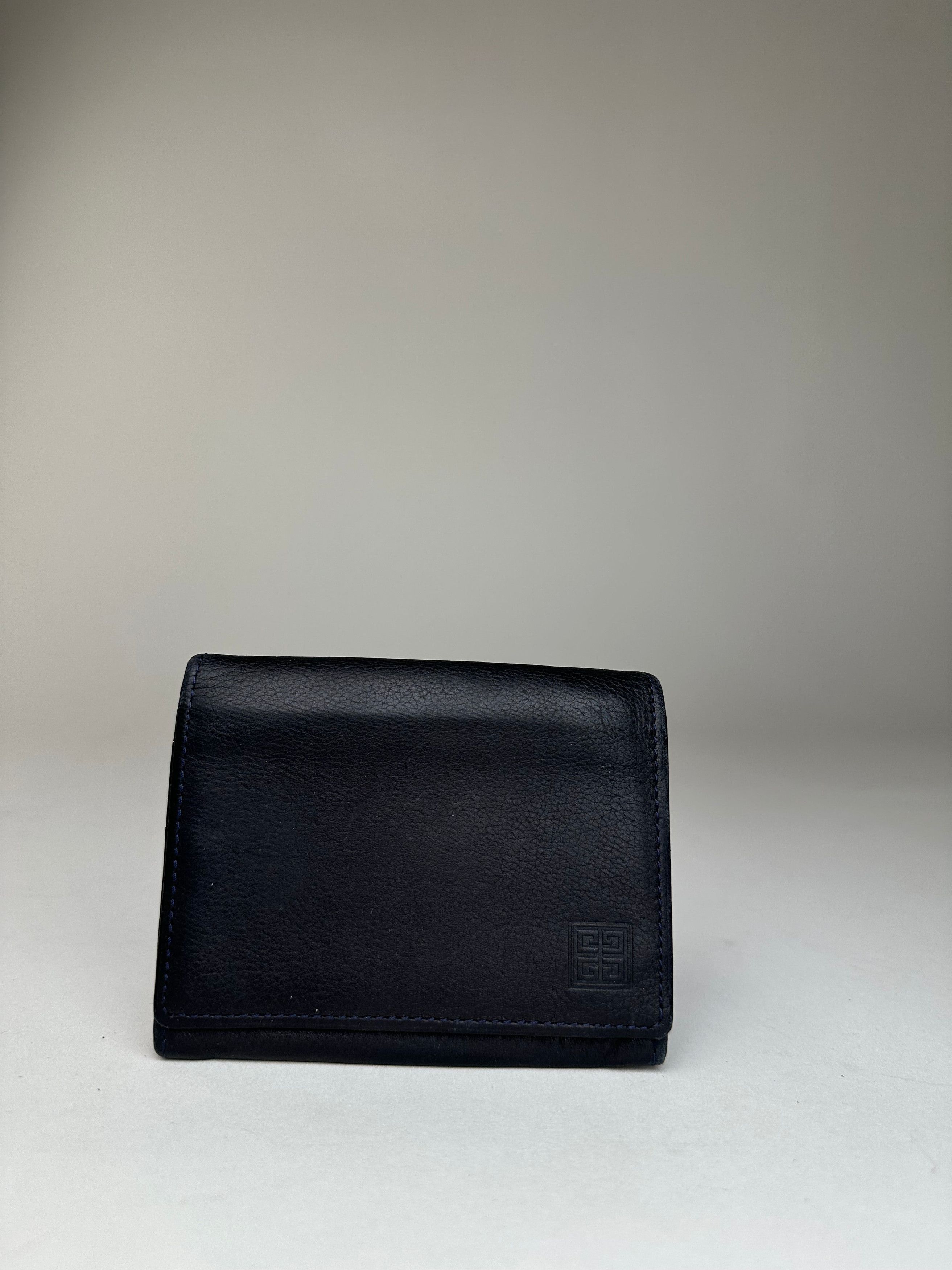Givenchy Vintage 4G Logo Leather Bifold Wallet Navy Size ONE SIZE - 5 Thumbnail