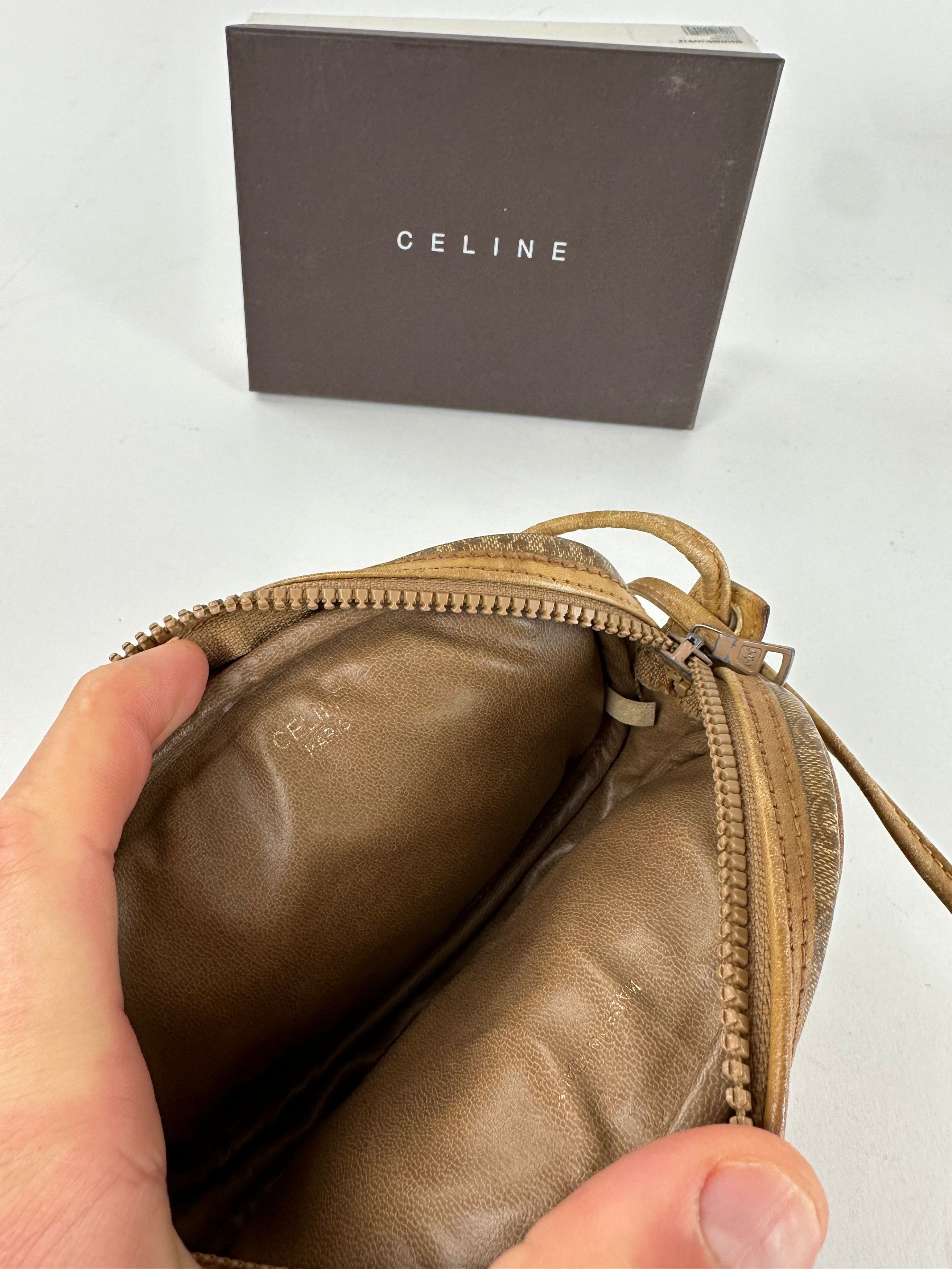 Celine Vintage Macadam Canvas Camera Crossbody Bag Beige Size ONE SIZE - 7 Thumbnail