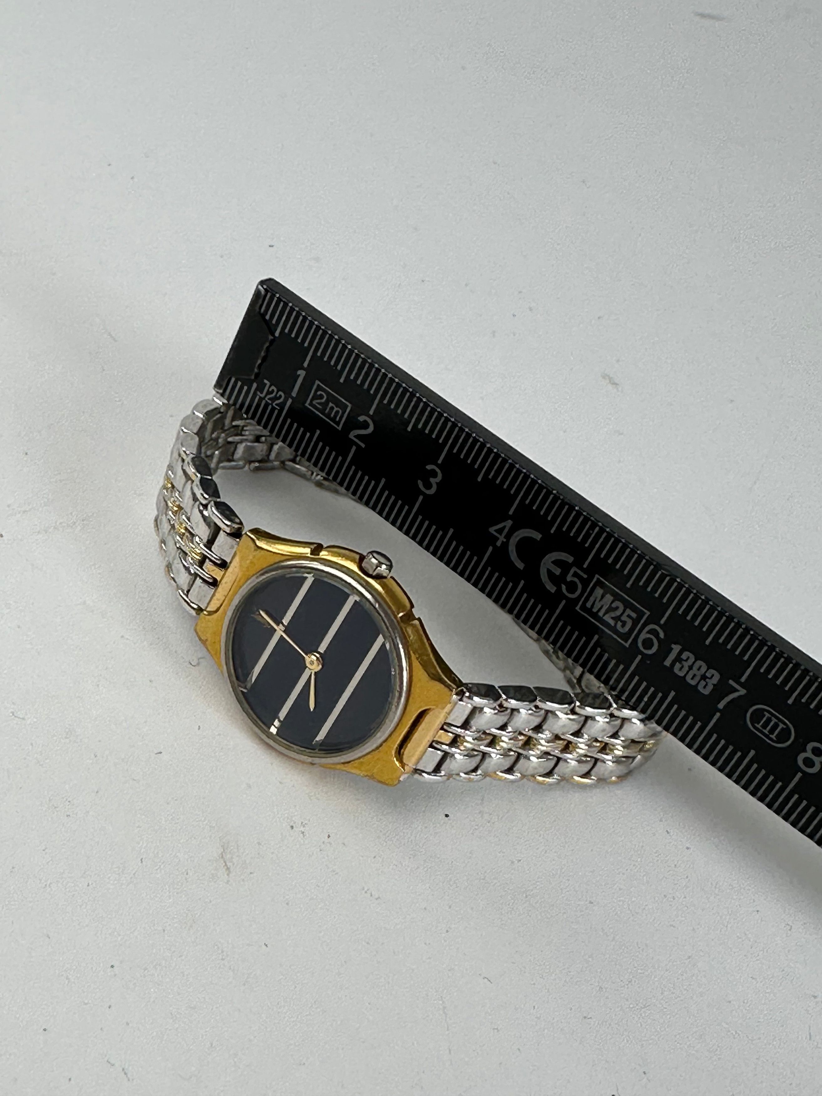 Yves Saint Laurent Vintage Two-Tone Ladies Watch Black Dial Size ONE SIZE - 8 Thumbnail