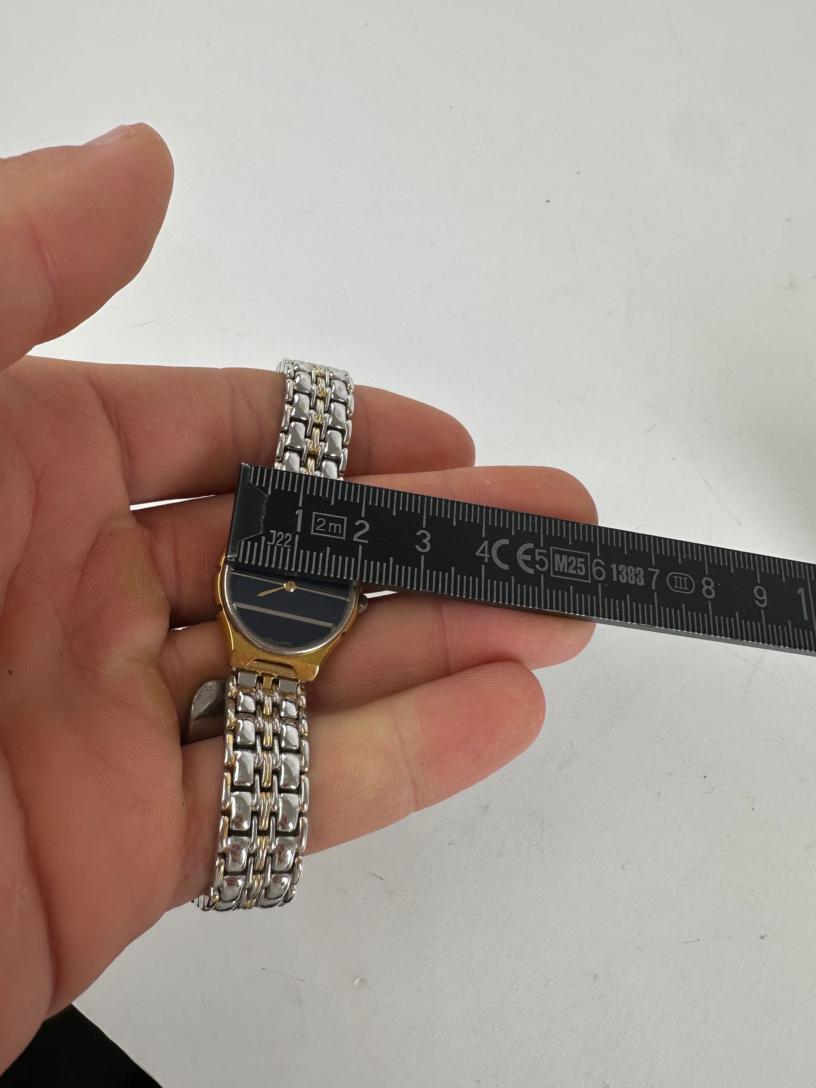 Yves Saint Laurent Vintage Two-Tone Ladies Watch Black Dial Size ONE SIZE - 5 Thumbnail
