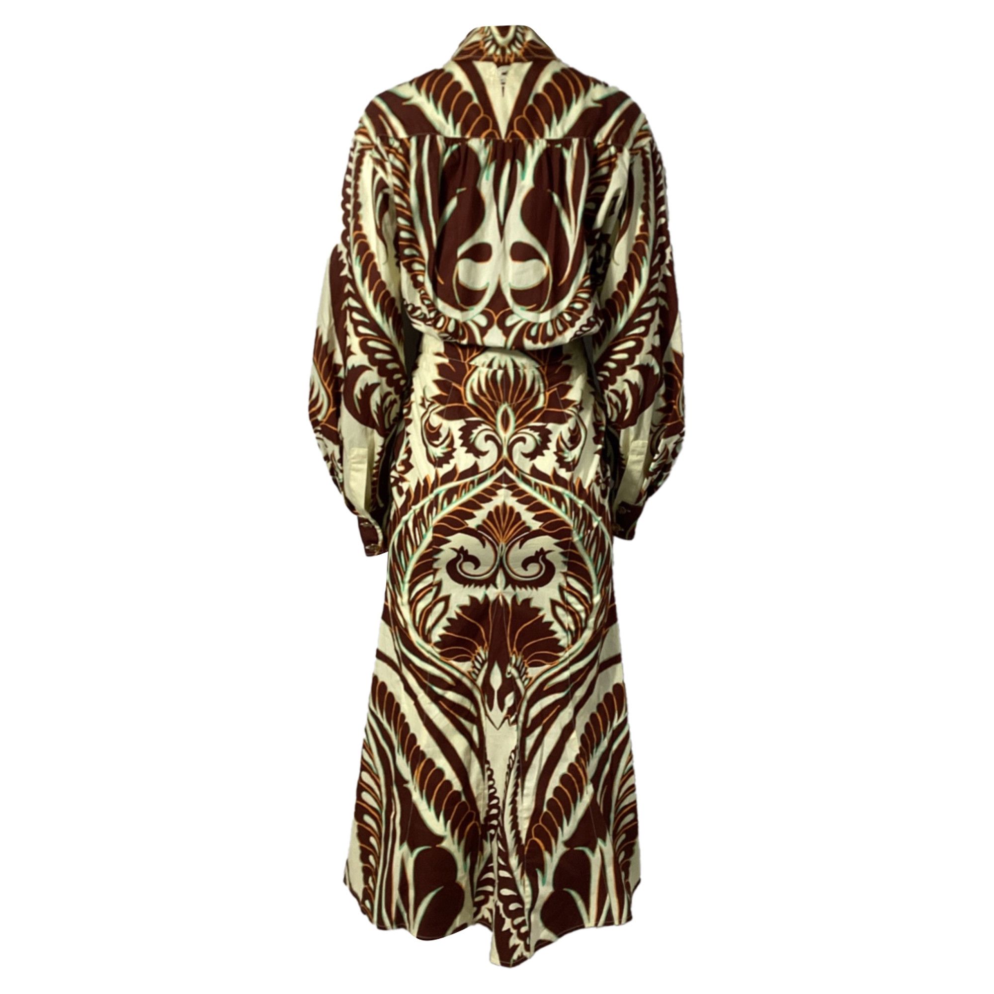 Etro Etro Graphic-Print Midi Shirt Dress in Multicolor Cotton Size XXS / US 00 / IT 34 - 4 Thumbnail