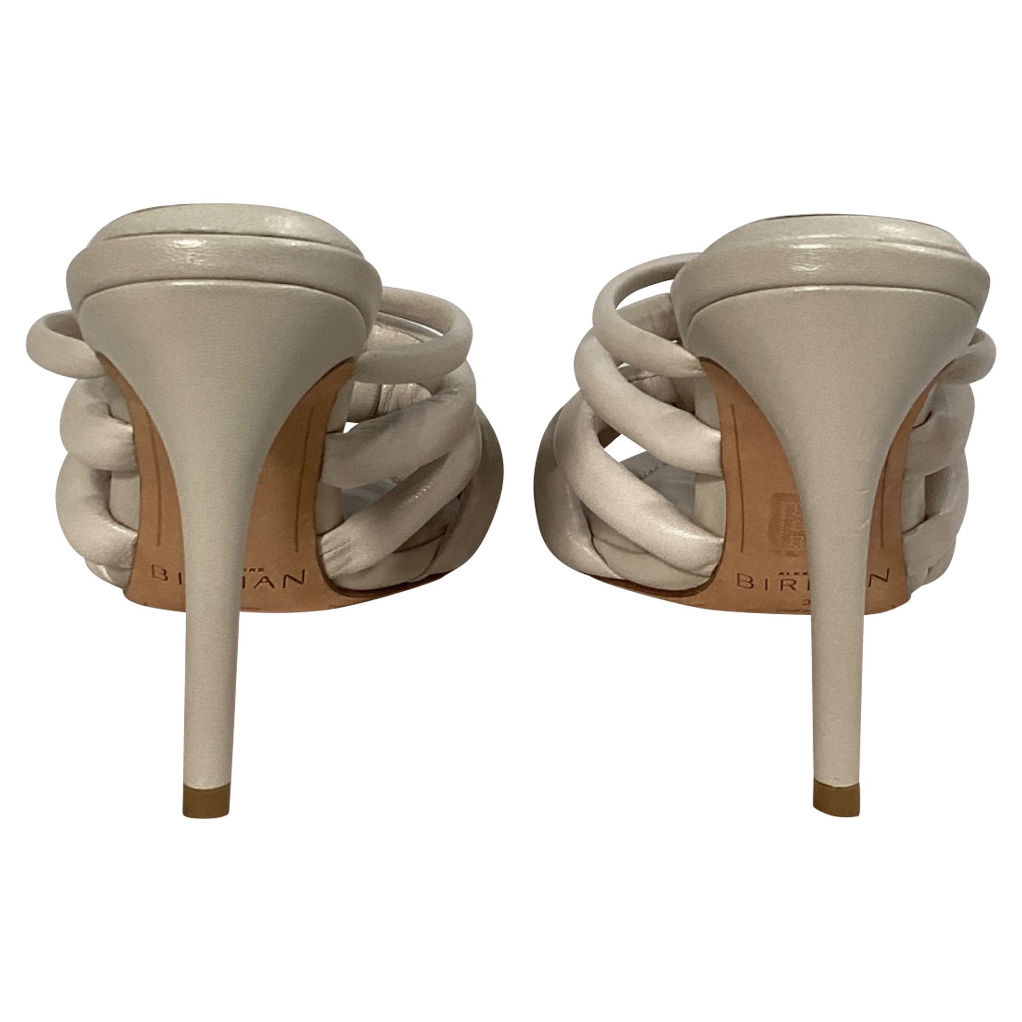 Alexandre Birman Alexandre Birman Maeva 85 Knotted Sandals In Ivory Leather Size US 9 / IT 39 - 3 Thumbnail