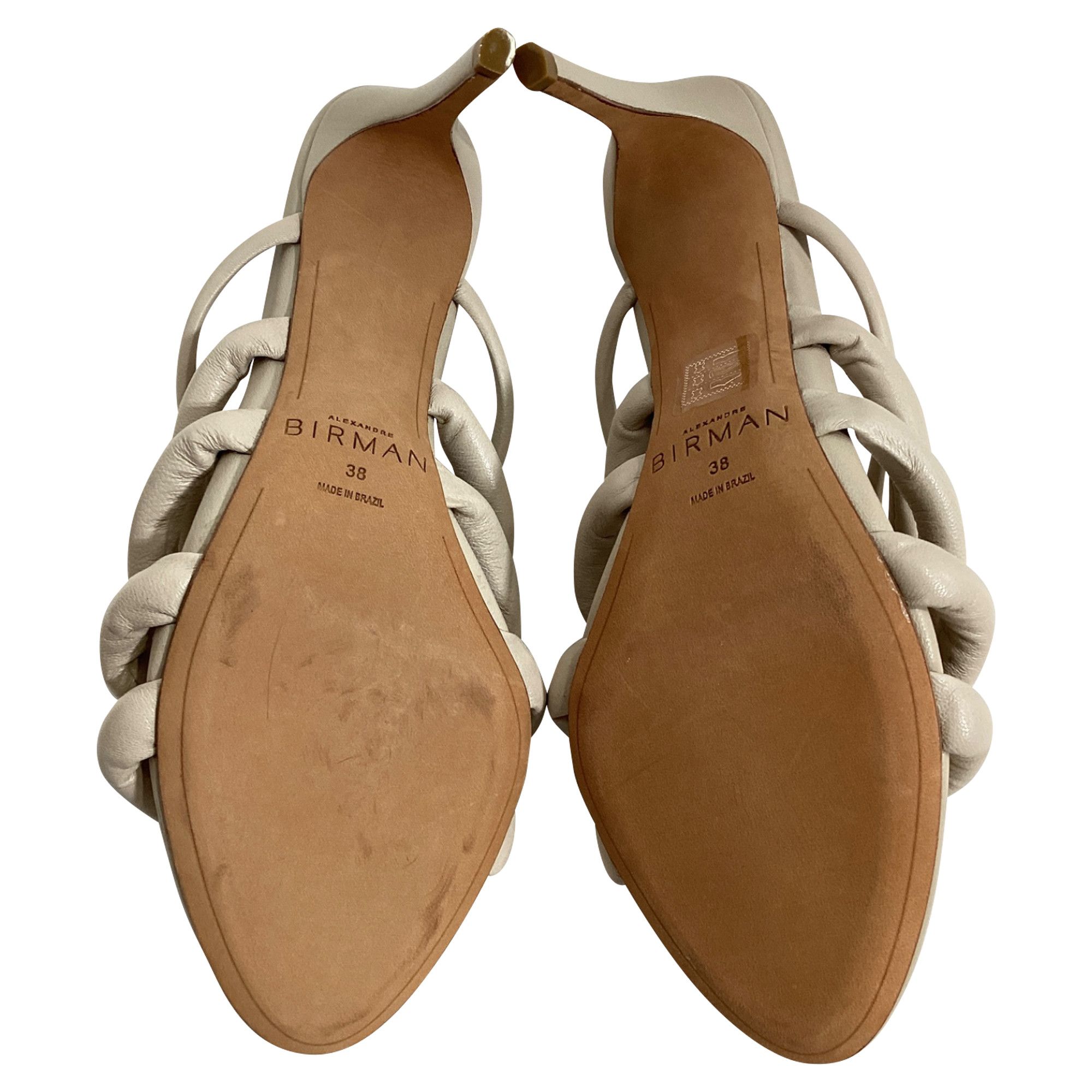 Alexandre Birman Alexandre Birman Maeva 85 Knotted Sandals In Ivory Leather Size US 9 / IT 39 - 5 Thumbnail