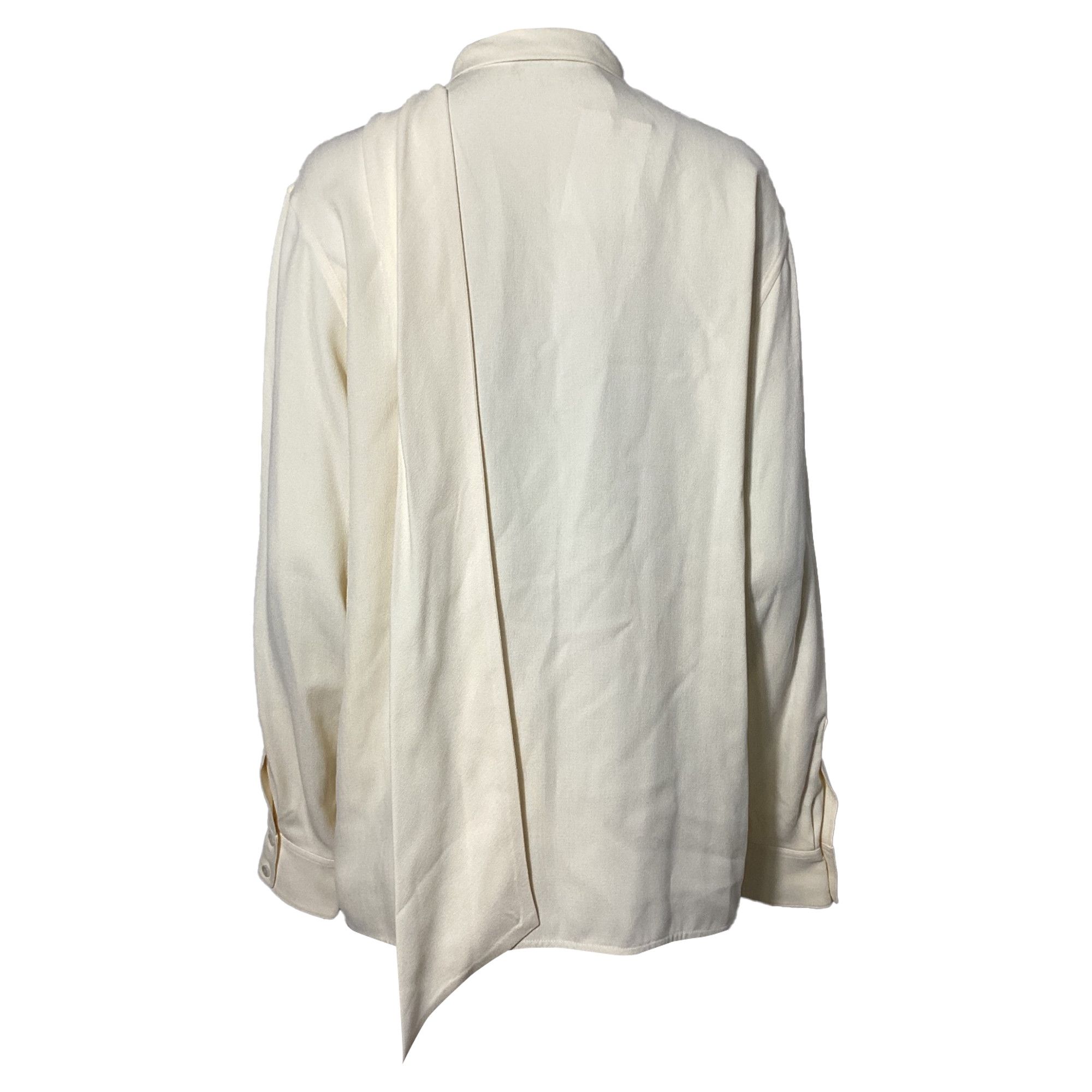 Victoria Beckham Victoria Beckham Scarf Neck Long Sleeve Blouse in Cream Ace Size XS / US 0-2 / IT 36-38 - 3 Thumbnail
