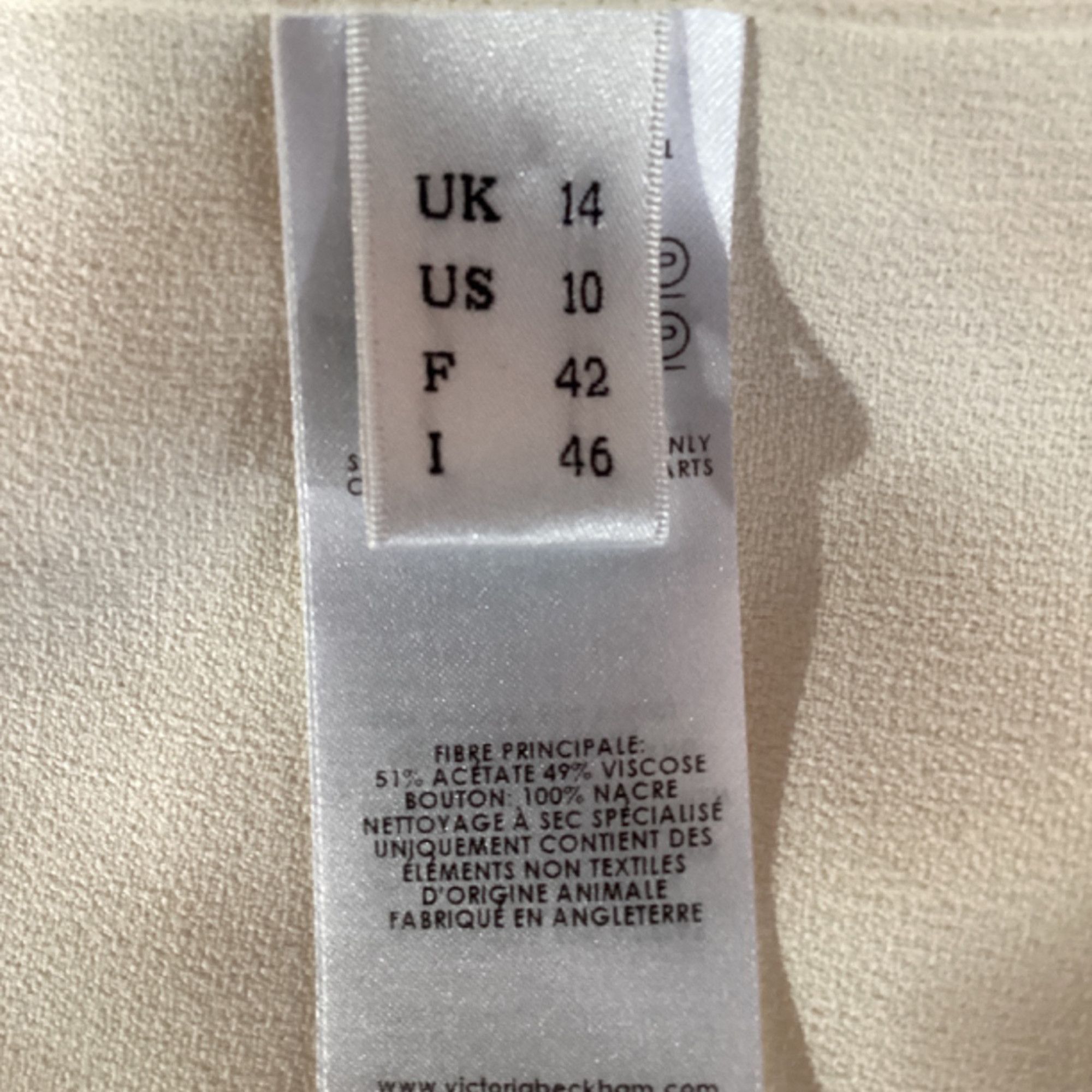 Victoria Beckham Victoria Beckham Scarf Neck Long Sleeve Blouse in Cream Ace Size XS / US 0-2 / IT 36-38 - 6 Thumbnail