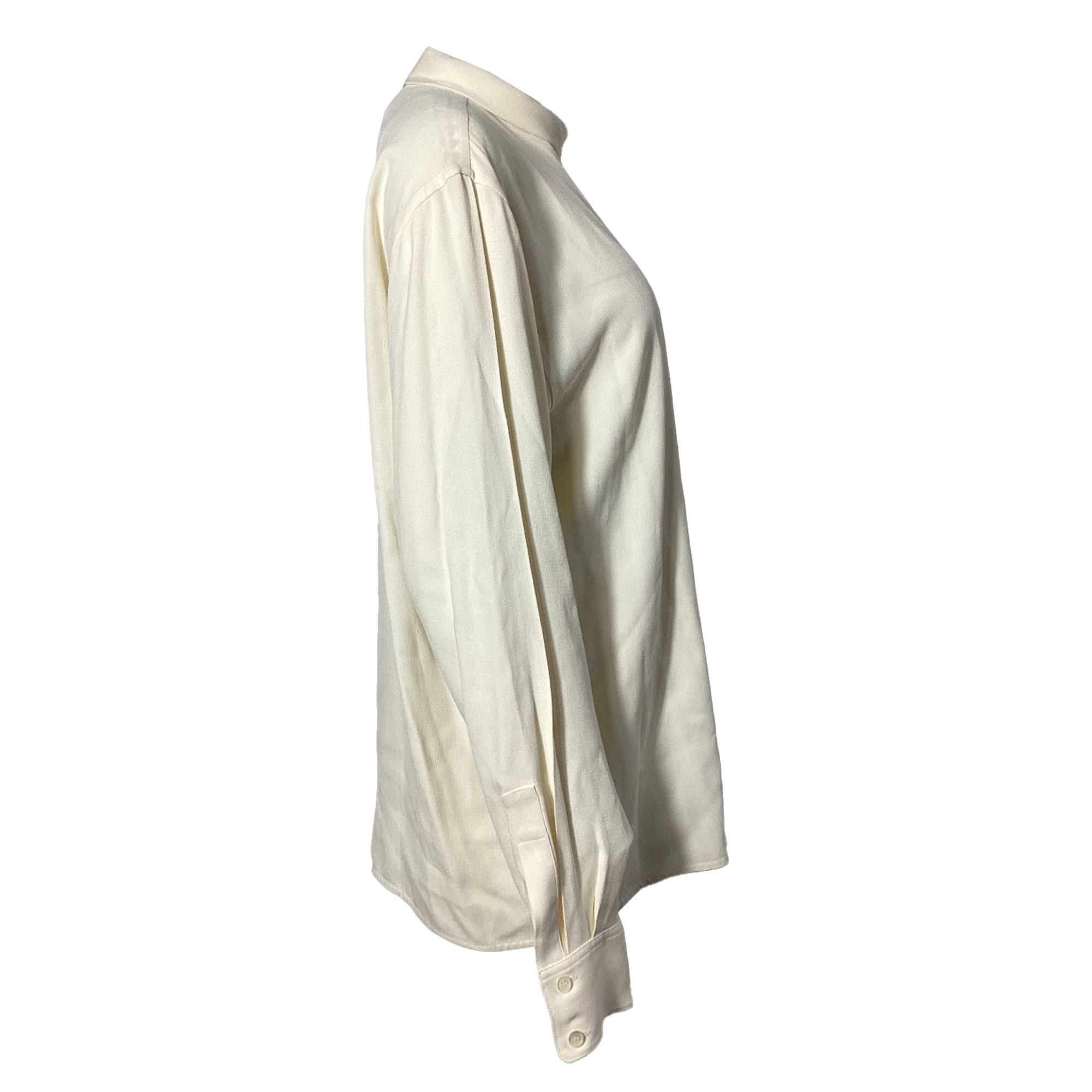 Victoria Beckham Victoria Beckham Scarf Neck Long Sleeve Blouse in Cream Ace Size XS / US 0-2 / IT 36-38 - 2 Thumbnail