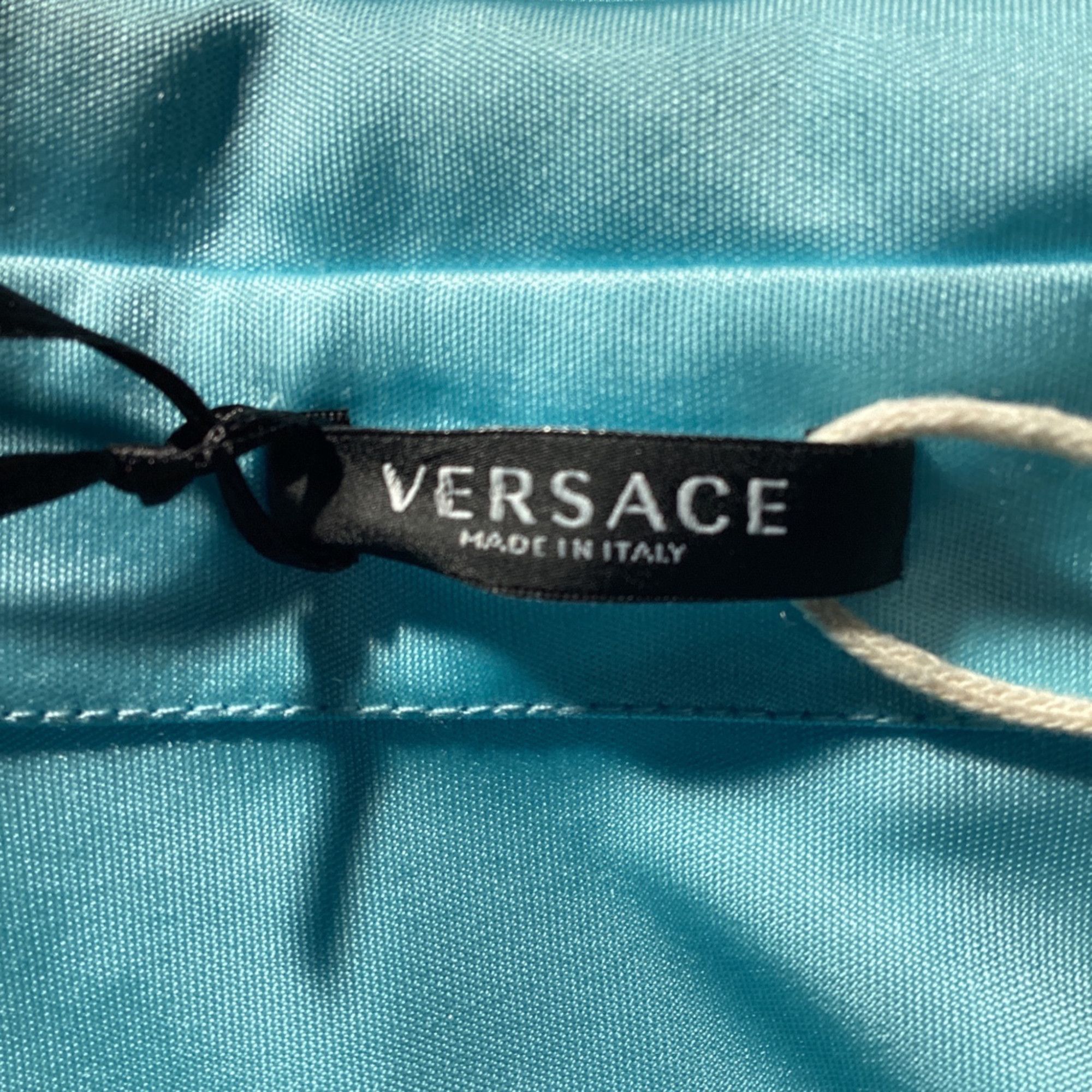Versace Versace Ruched Buttoned Blouse in Blue Viscose Size XS / US 0-2 / IT 36-38 - 6 Thumbnail