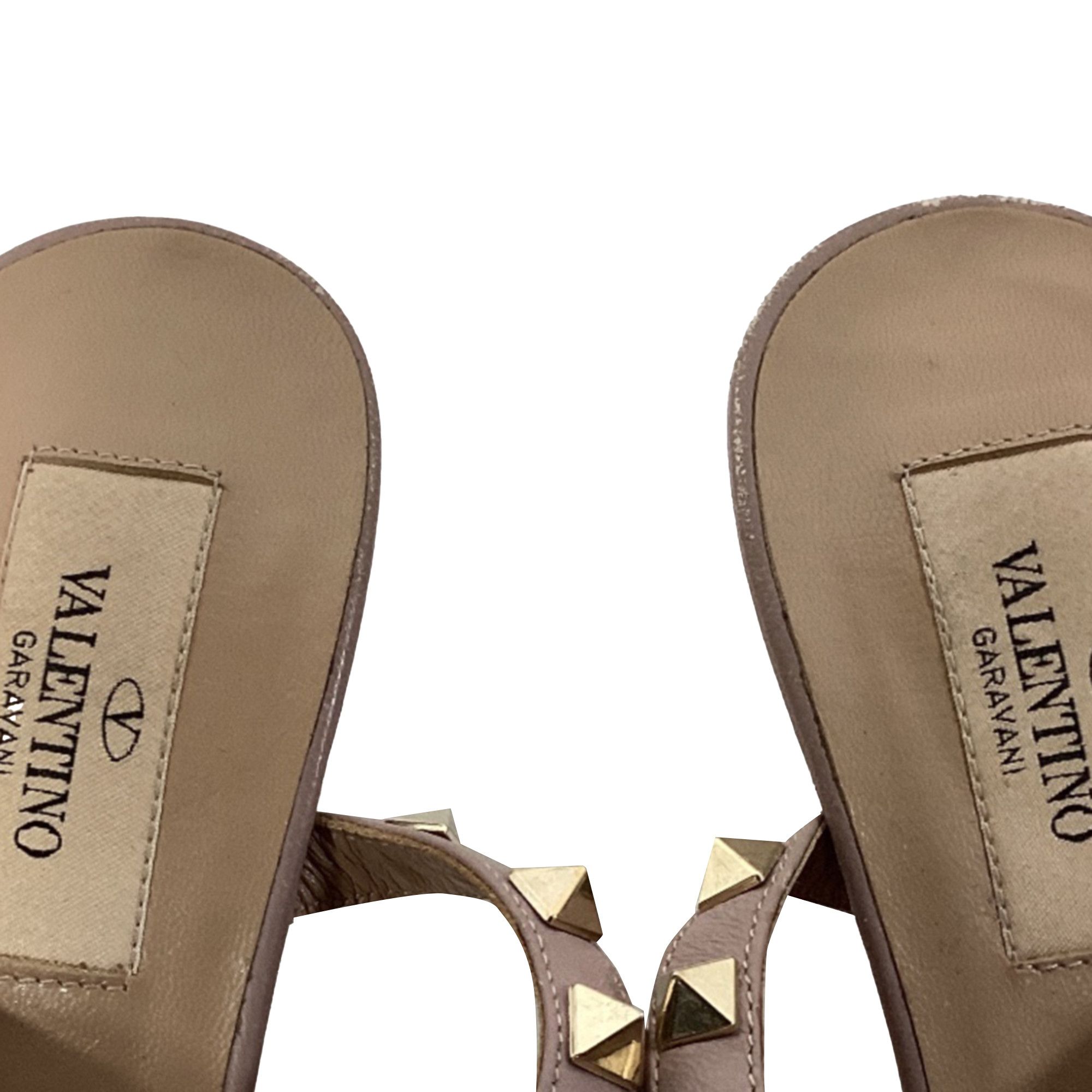 Valentino Valentino Garavani Rockstud Caged Pumps in Brown Leather Size US 8 / IT 38 - 7 Thumbnail