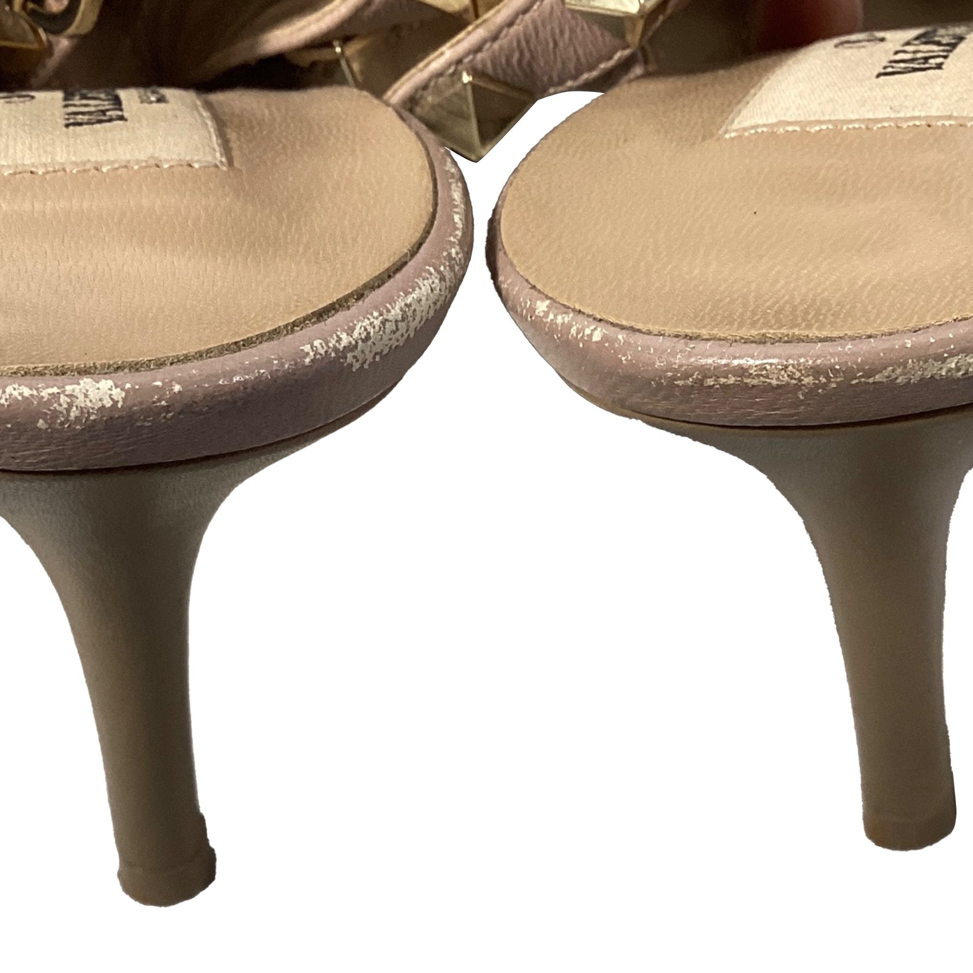 Valentino Valentino Garavani Rockstud Caged Pumps in Brown Leather Size US 8 / IT 38 - 9 Thumbnail