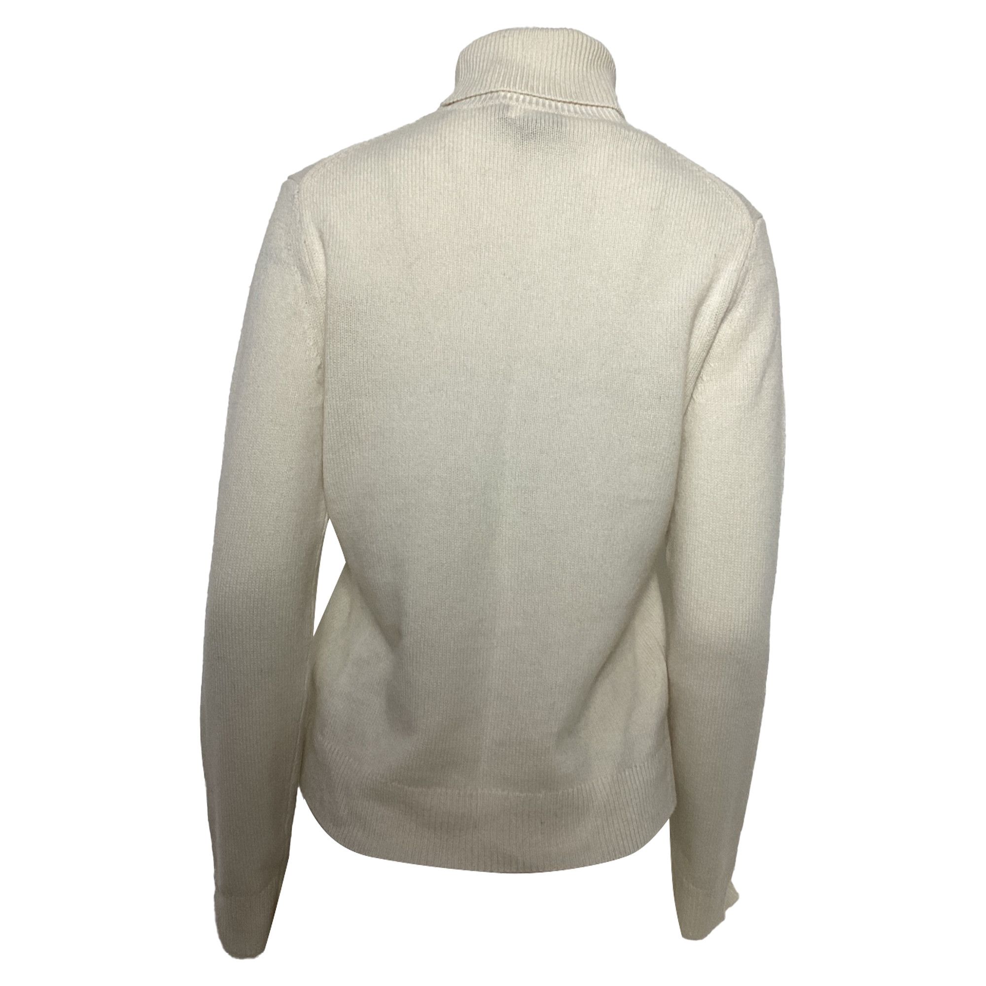 Theory Theory Turtleneck Sweater in Ivory Cashmere Size XS / US 0-2 / IT 36-38 - 3 Thumbnail