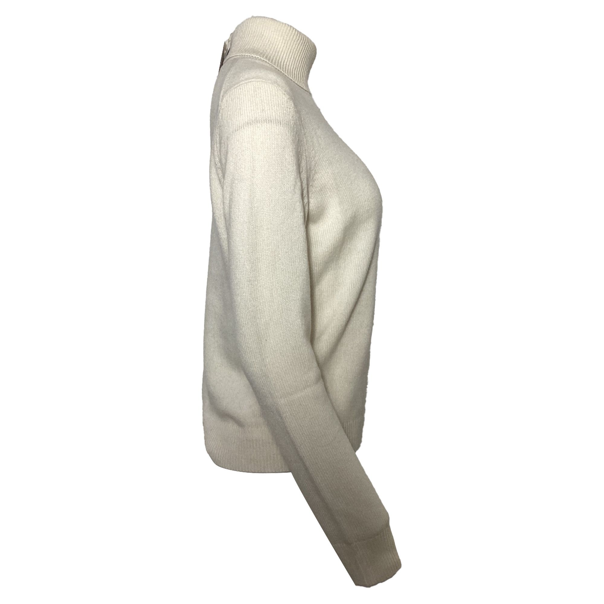 Theory Theory Turtleneck Sweater in Ivory Cashmere Size XS / US 0-2 / IT 36-38 - 2 Thumbnail