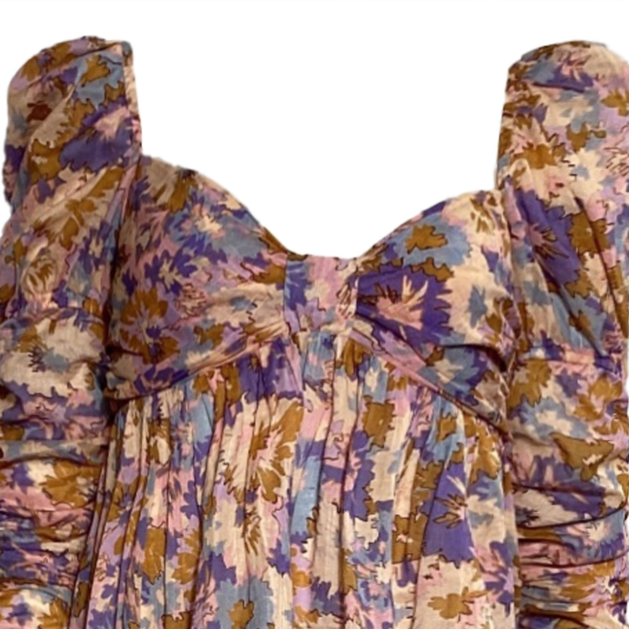Zimmermann Zimmermann Floral Print Ruched Mini Dress in Multicolor Cot Size XS / US 0-2 / IT 36-38 - 3 Thumbnail