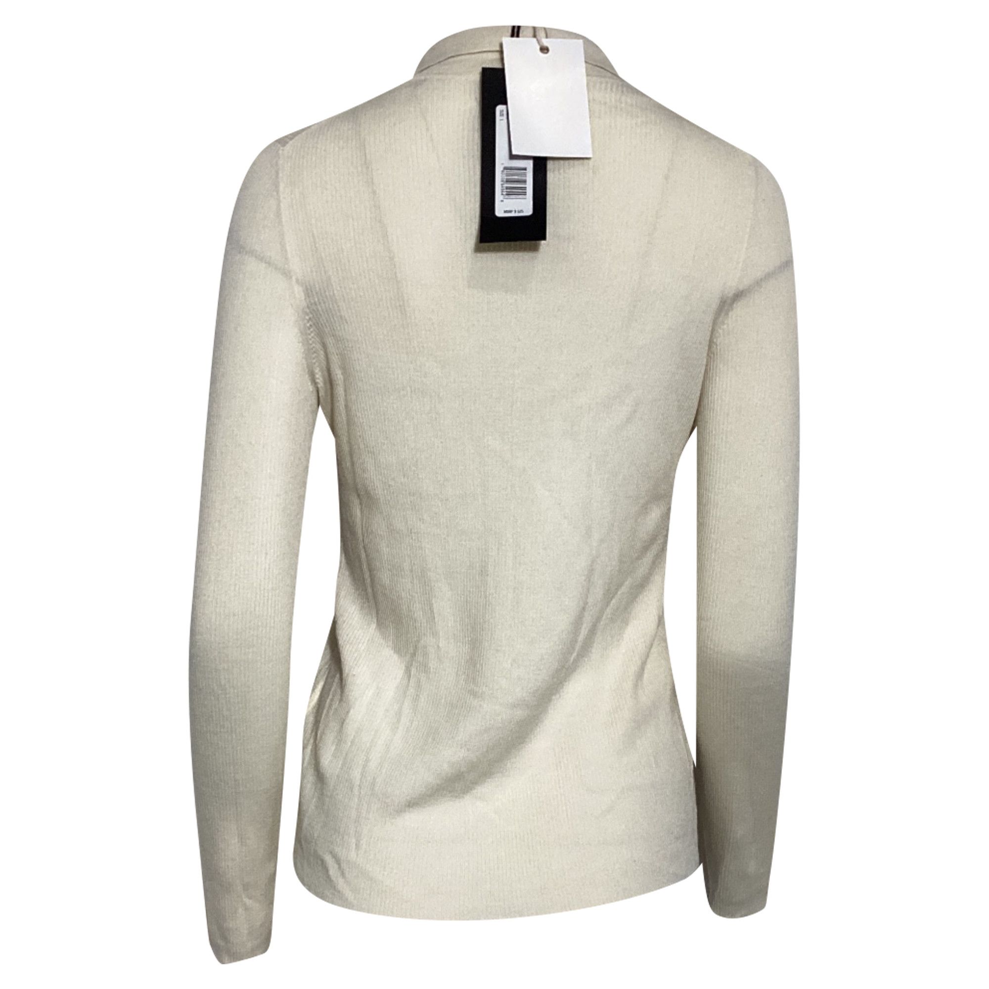 Nili Lotan Nili Lotan Collared Sweater in Cream Wool Size S / US 4 / IT 40 - 6 Thumbnail