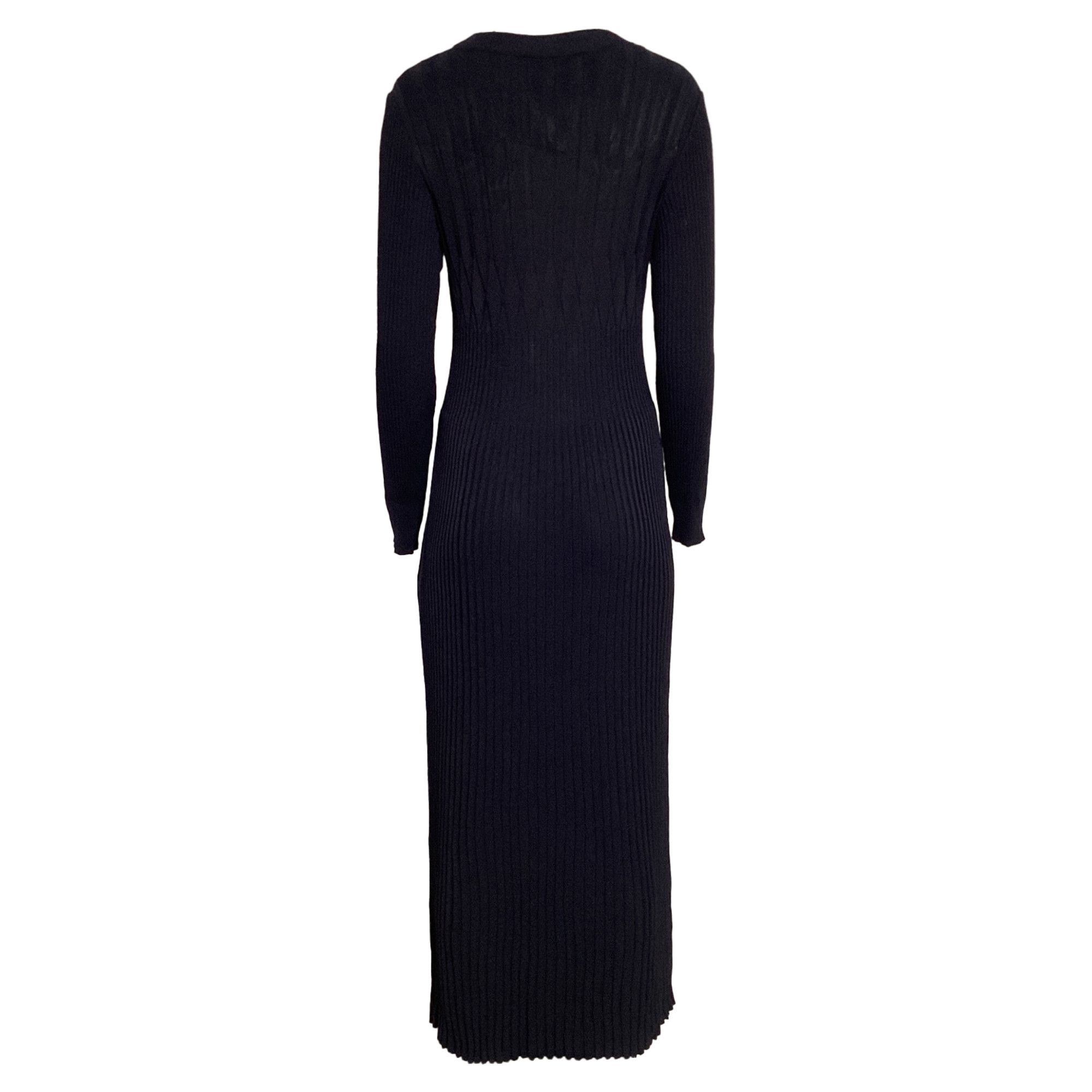 Max Mara Max Mara Long Knit Dress in Navy Blue Viscose Size L / US 10 / IT 46 - 4 Thumbnail