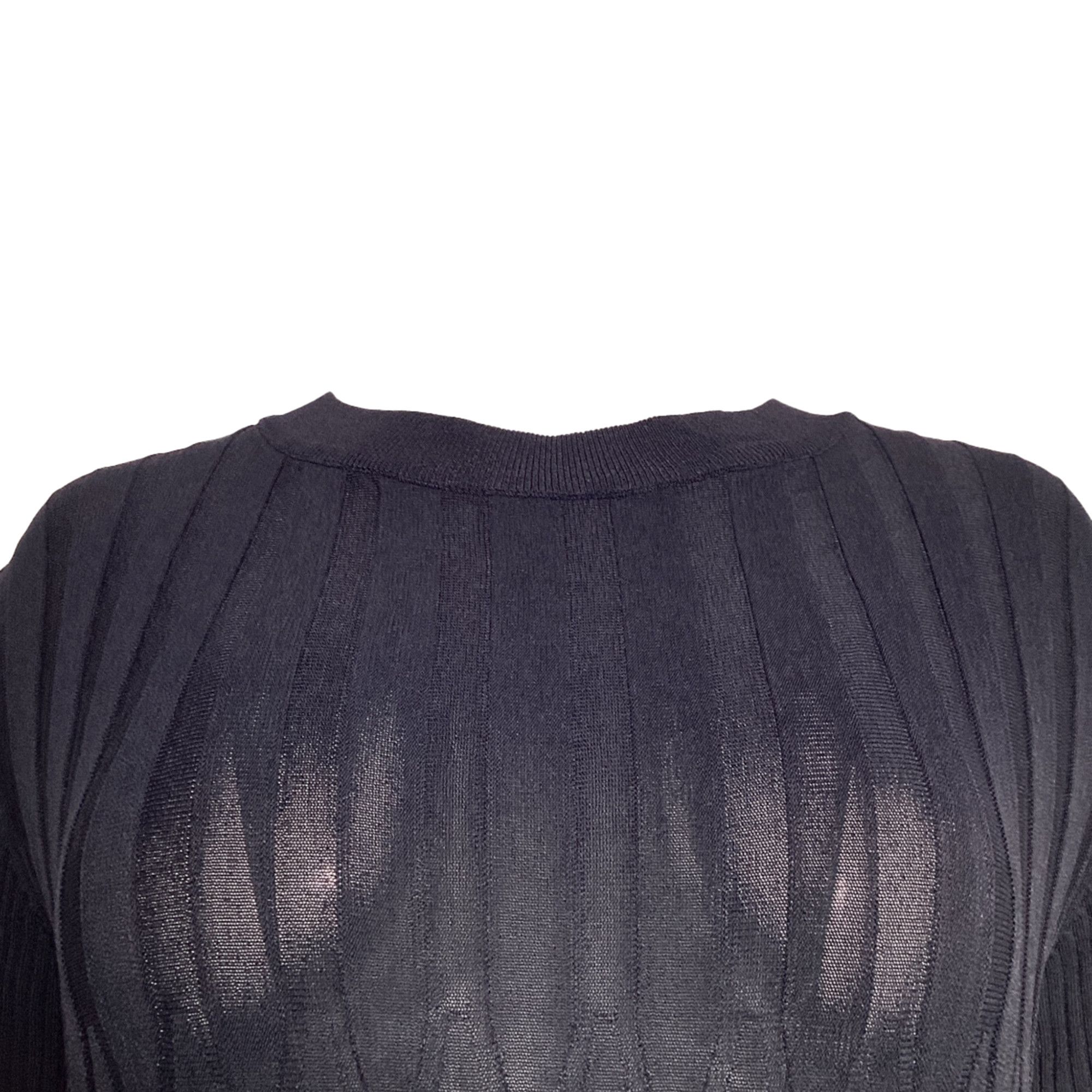 Max Mara Max Mara Long Knit Dress in Navy Blue Viscose Size L / US 10 / IT 46 - 3 Thumbnail