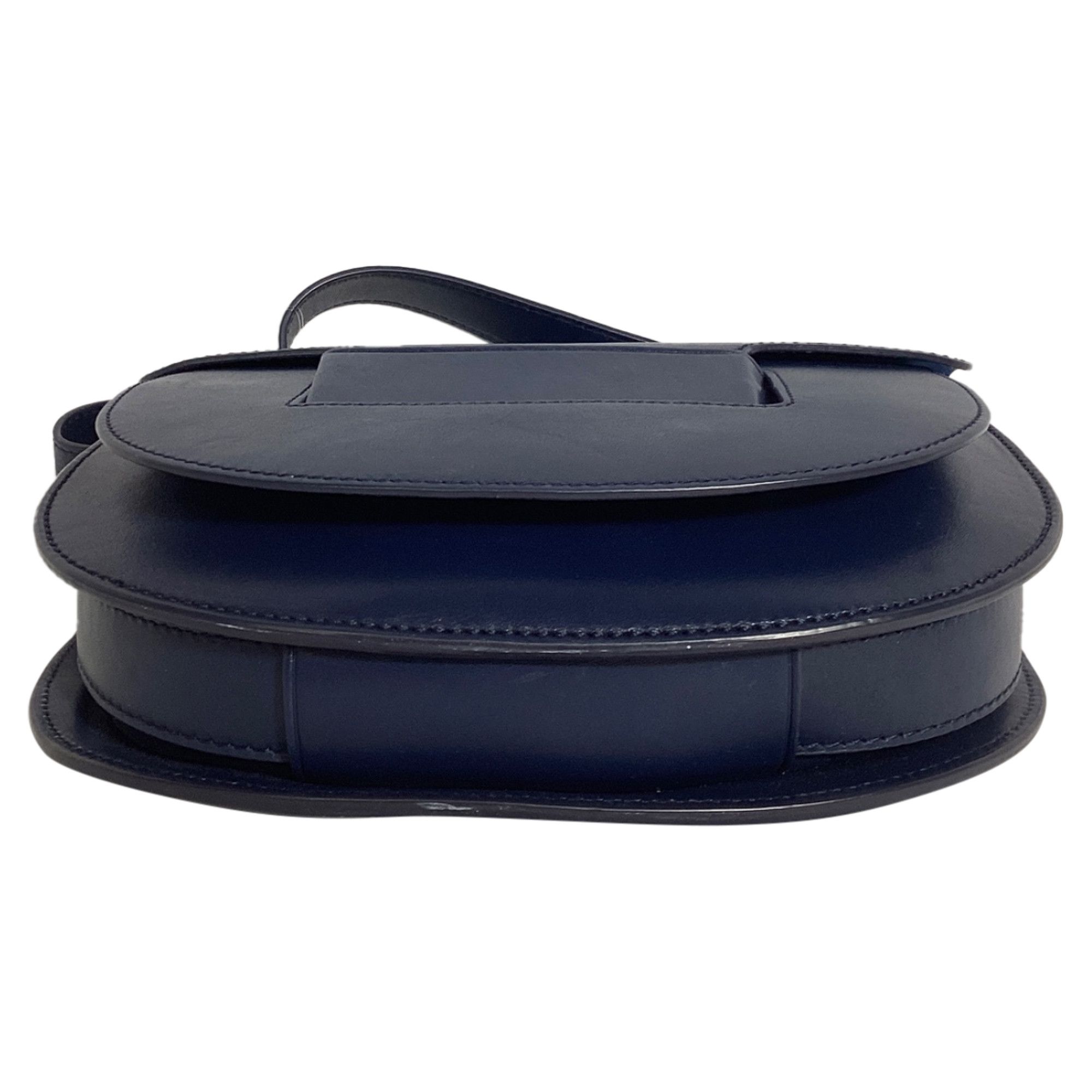 Tory Burch Tory Burch Flap Top Shoulder Bag in Navy Blue Leather Size ONE SIZE - 4 Thumbnail
