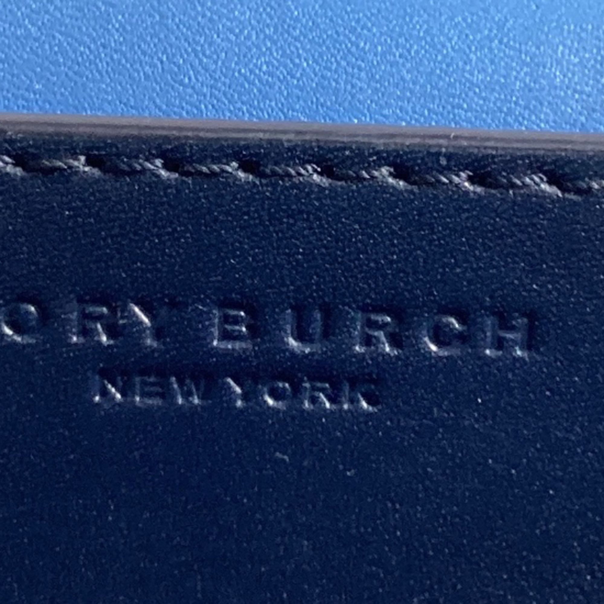 Tory Burch Tory Burch Flap Top Shoulder Bag in Navy Blue Leather Size ONE SIZE - 6 Thumbnail