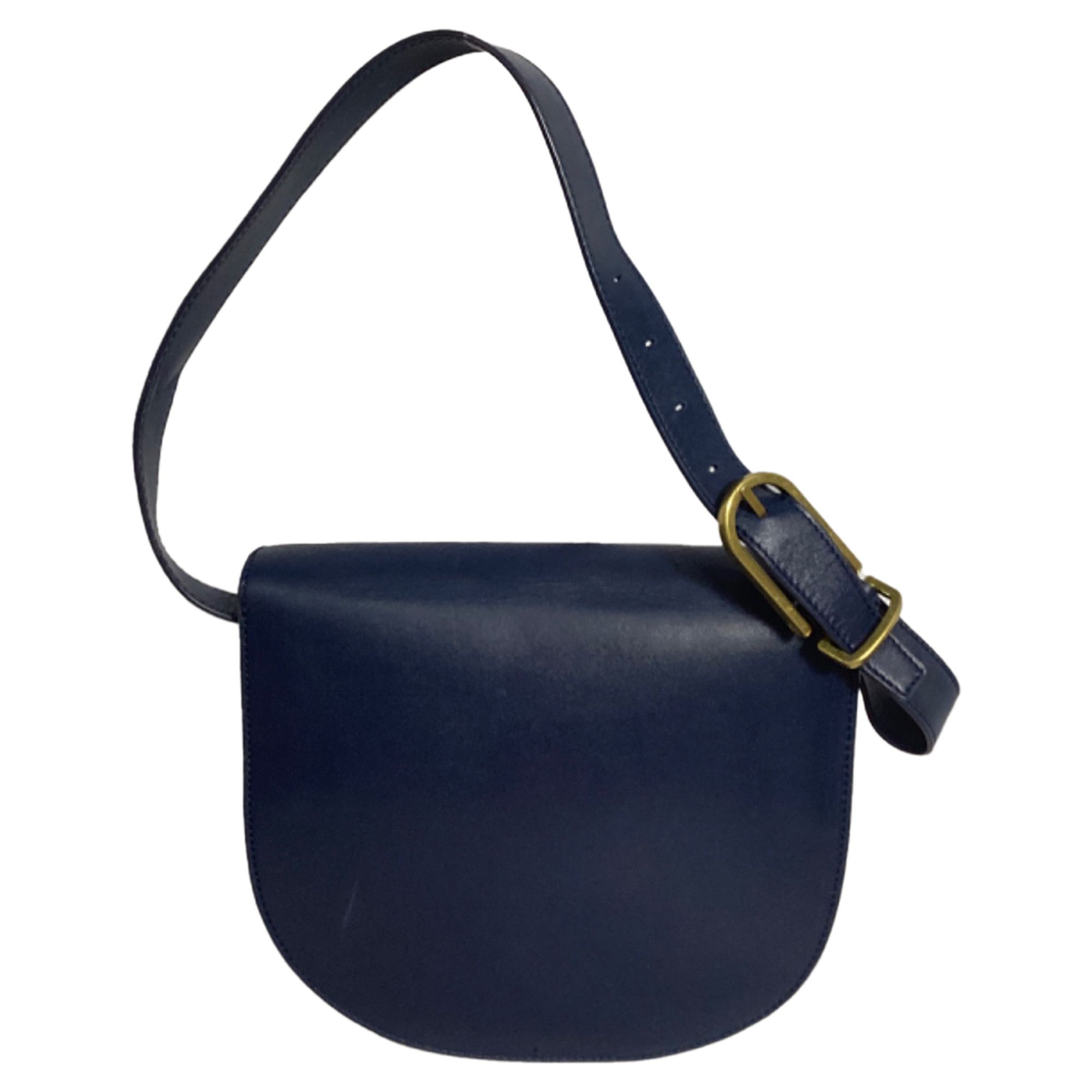 Tory Burch Tory Burch Flap Top Shoulder Bag in Navy Blue Leather Size ONE SIZE - 3 Thumbnail