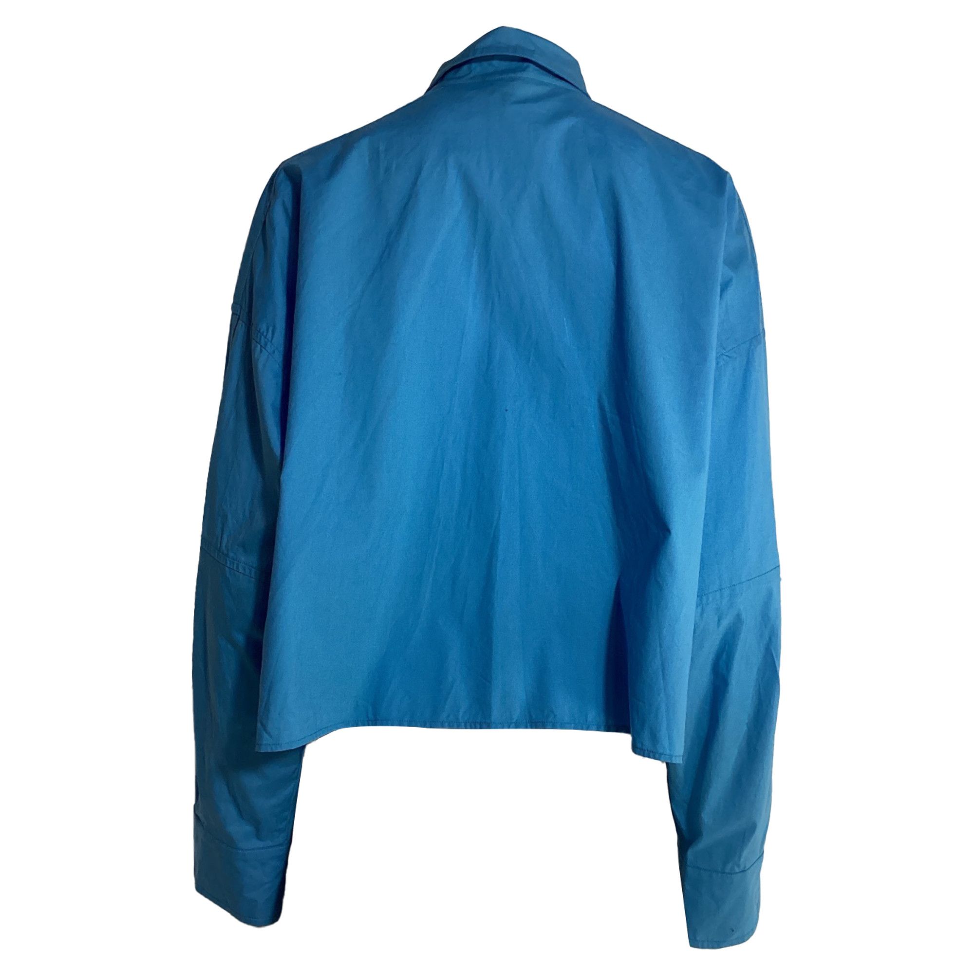 Fendi Fendi Cropped Shirt with Pockets in Blue Cotton Size XS / US 0-2 / IT 36-38 - 3 Thumbnail