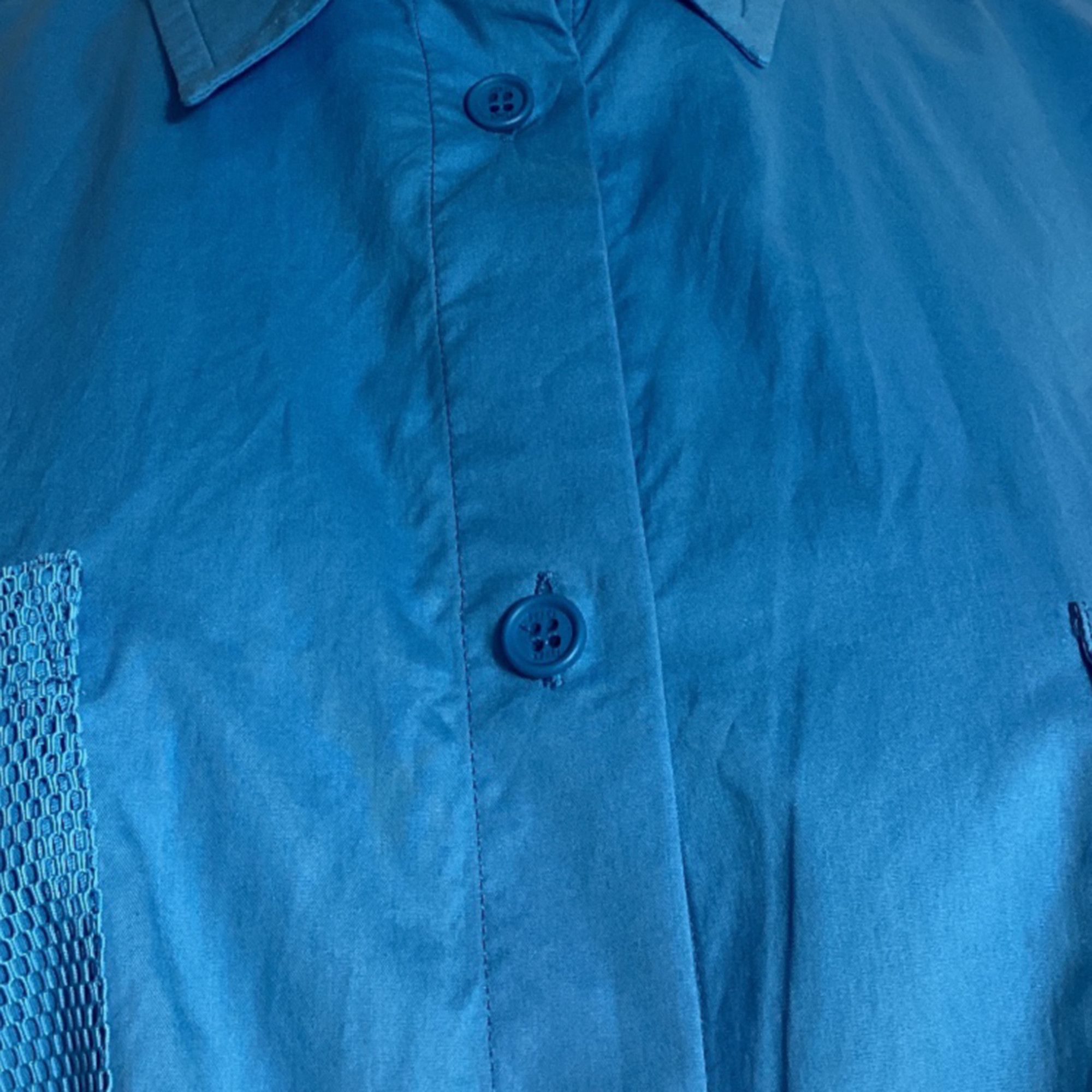 Fendi Fendi Cropped Shirt with Pockets in Blue Cotton Size XS / US 0-2 / IT 36-38 - 4 Thumbnail
