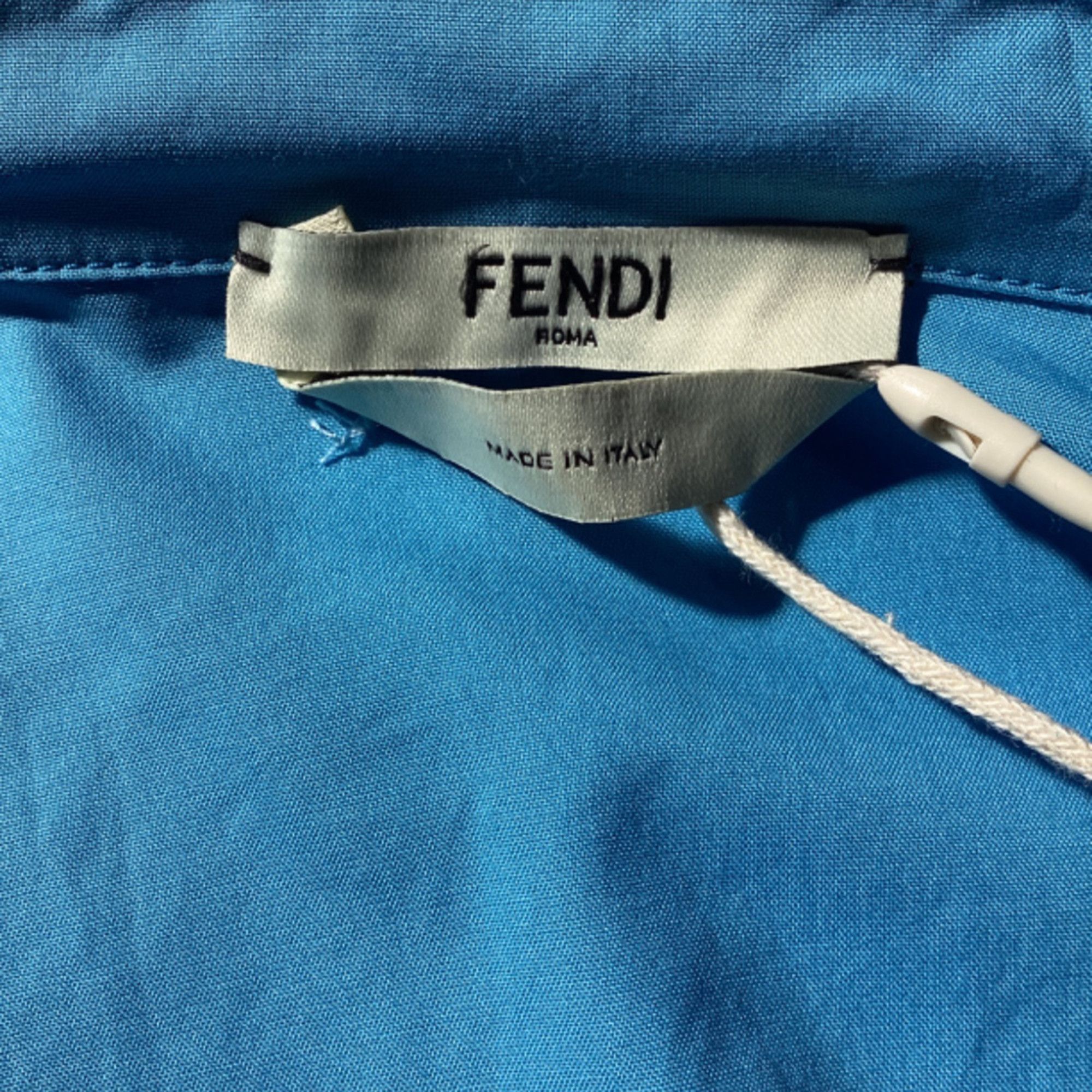 Fendi Fendi Cropped Shirt with Pockets in Blue Cotton Size XS / US 0-2 / IT 36-38 - 5 Thumbnail