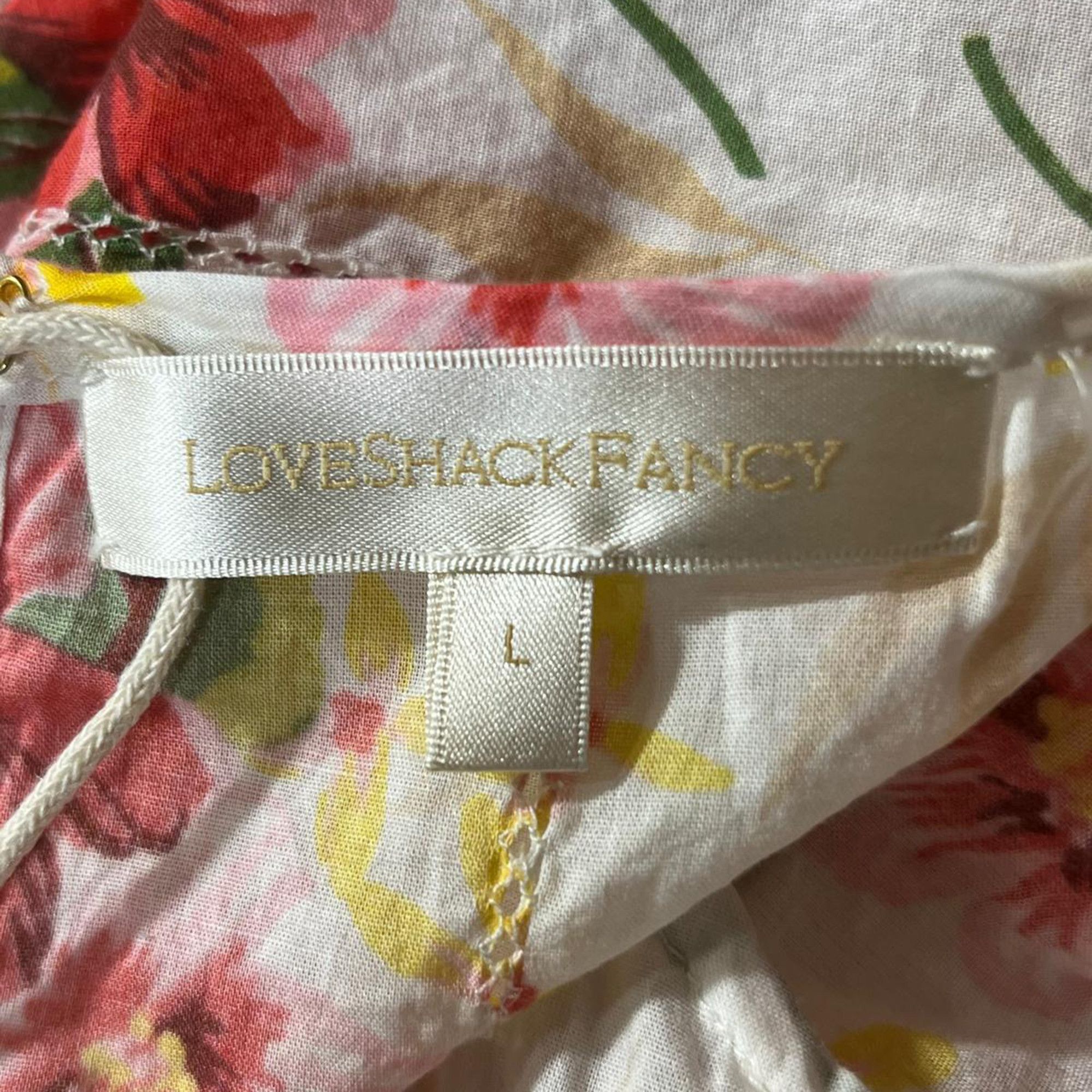 LoveShackFancy Loveshackfancy Natasha Floral Printed Mini Dress in Multico Size XS / US 0-2 / IT 36-38 - 4 Thumbnail