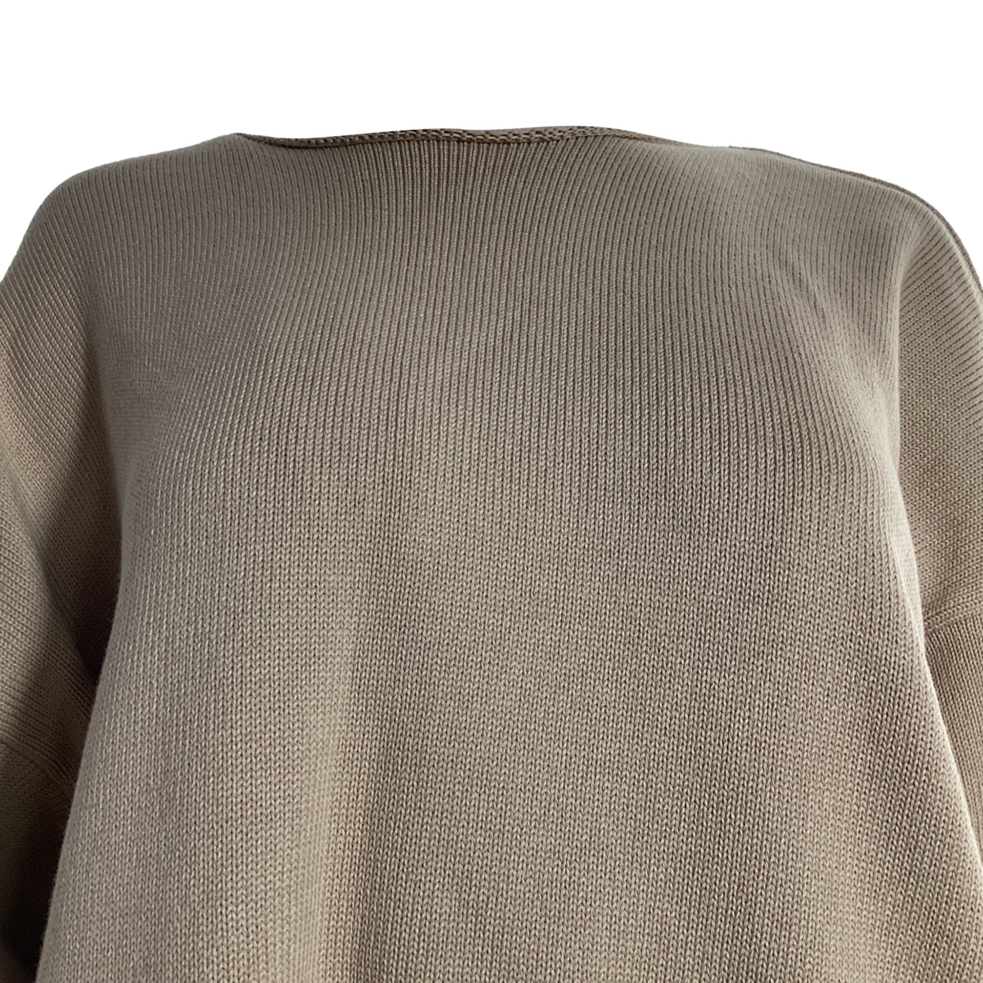 The Row The Row Oversized Sweater in Brown Cotton Size S / US 4 / IT 40 - 2 Thumbnail