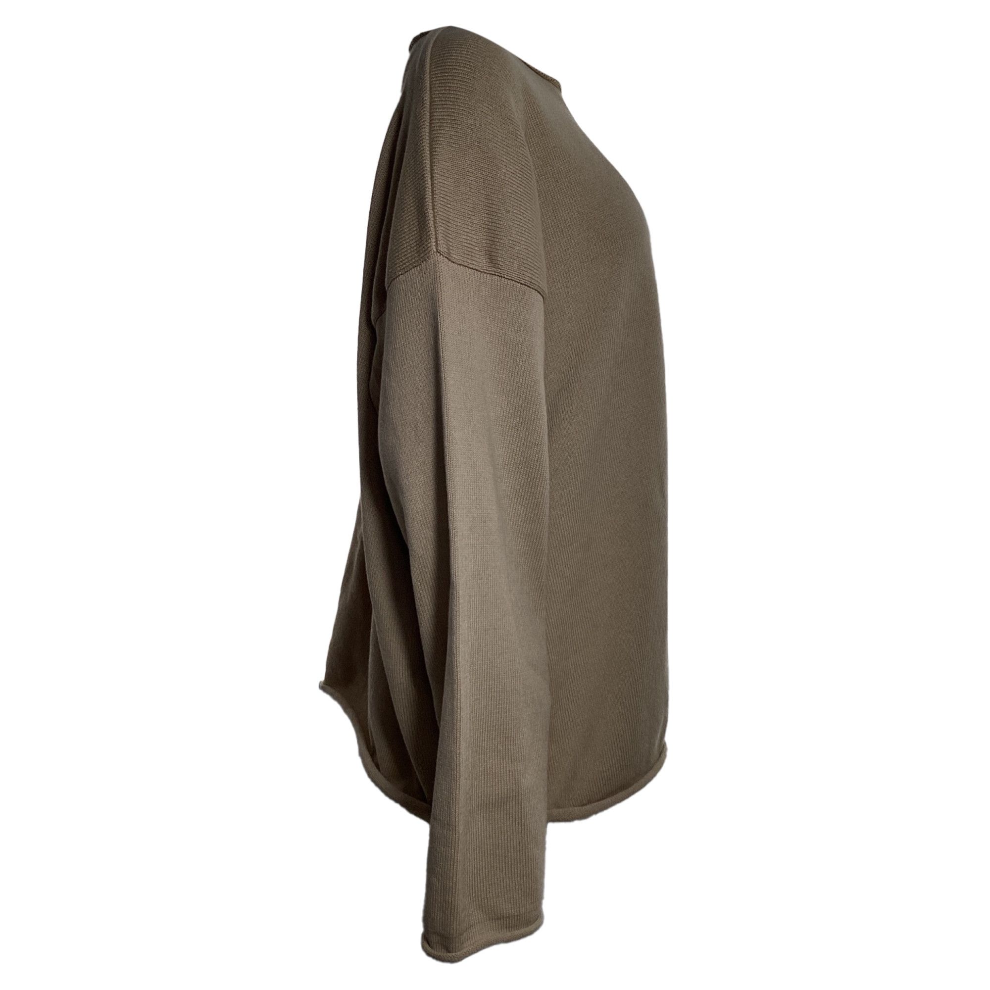 The Row The Row Oversized Sweater in Brown Cotton Size S / US 4 / IT 40 - 3 Thumbnail