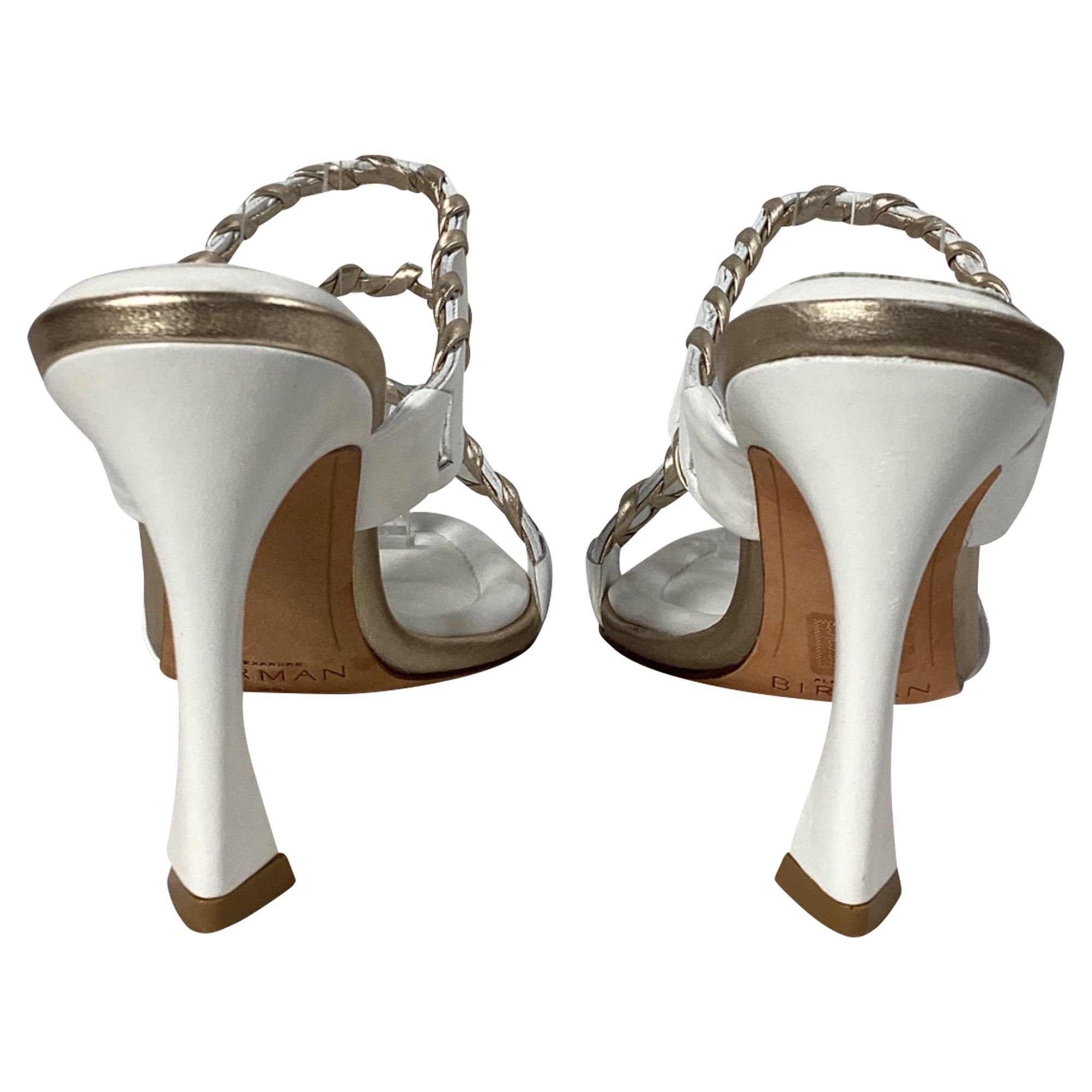 Alexandre Birman Alexandre Birman Claire Cutout Mules in White Leather Size US 9 / IT 39 - 3 Thumbnail