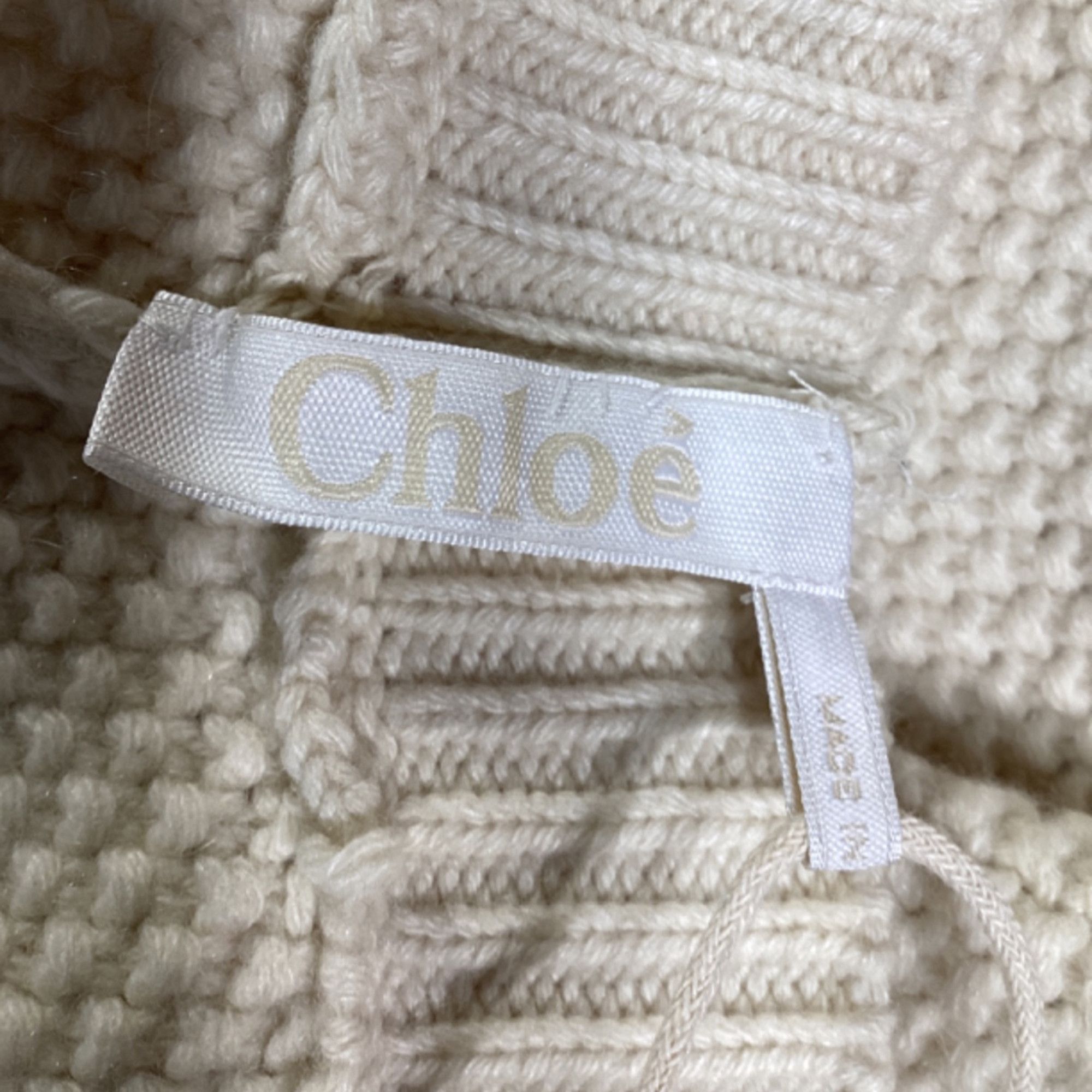 Chloe Chloé Midi Skirt In Ecru Recycled Cashmere Size 25" / US 0 / IT 36 - 5 Thumbnail