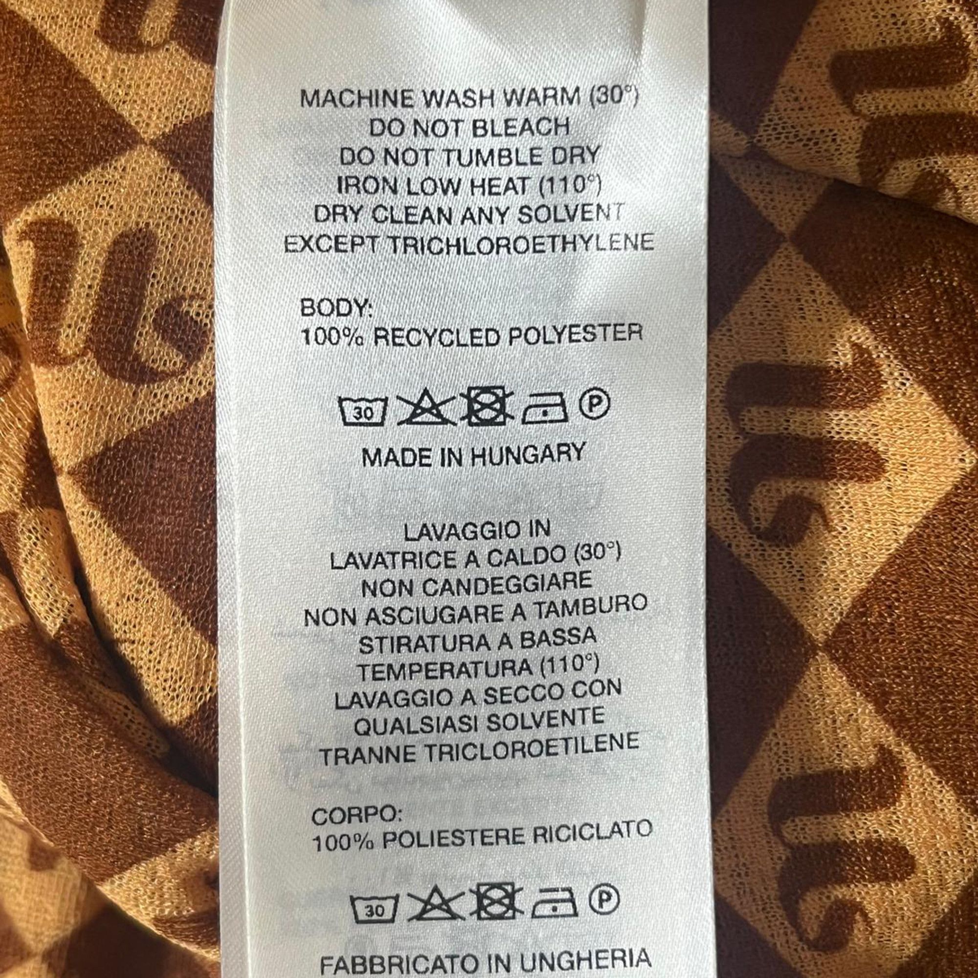 Nanushka Nanushka Monogram Print Midi Dress in Brown Recycled Polyest Size S / US 4 / IT 40 - 6 Thumbnail
