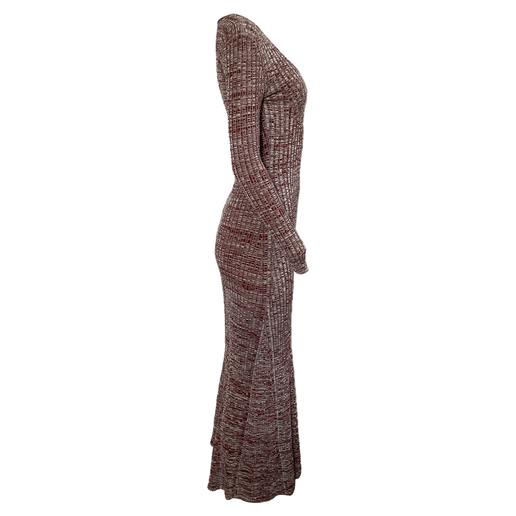 Self-Portrait Self-Portrait Guipure Lace-Trimmed Ribbed-Knit Maxi Dress in Size XXS / US 00 / IT 34 - 3 Thumbnail
