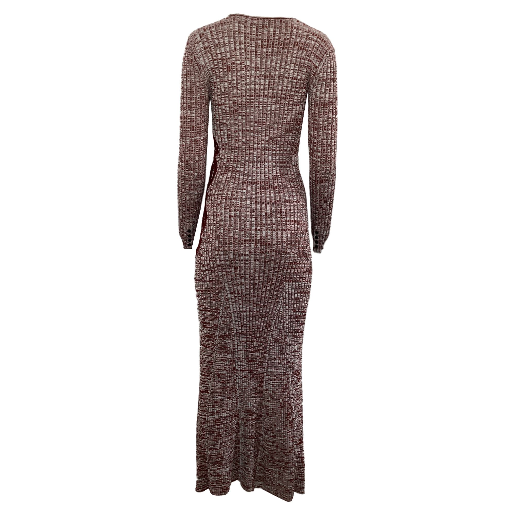 Self-Portrait Self-Portrait Guipure Lace-Trimmed Ribbed-Knit Maxi Dress in Size XXS / US 00 / IT 34 - 6 Thumbnail