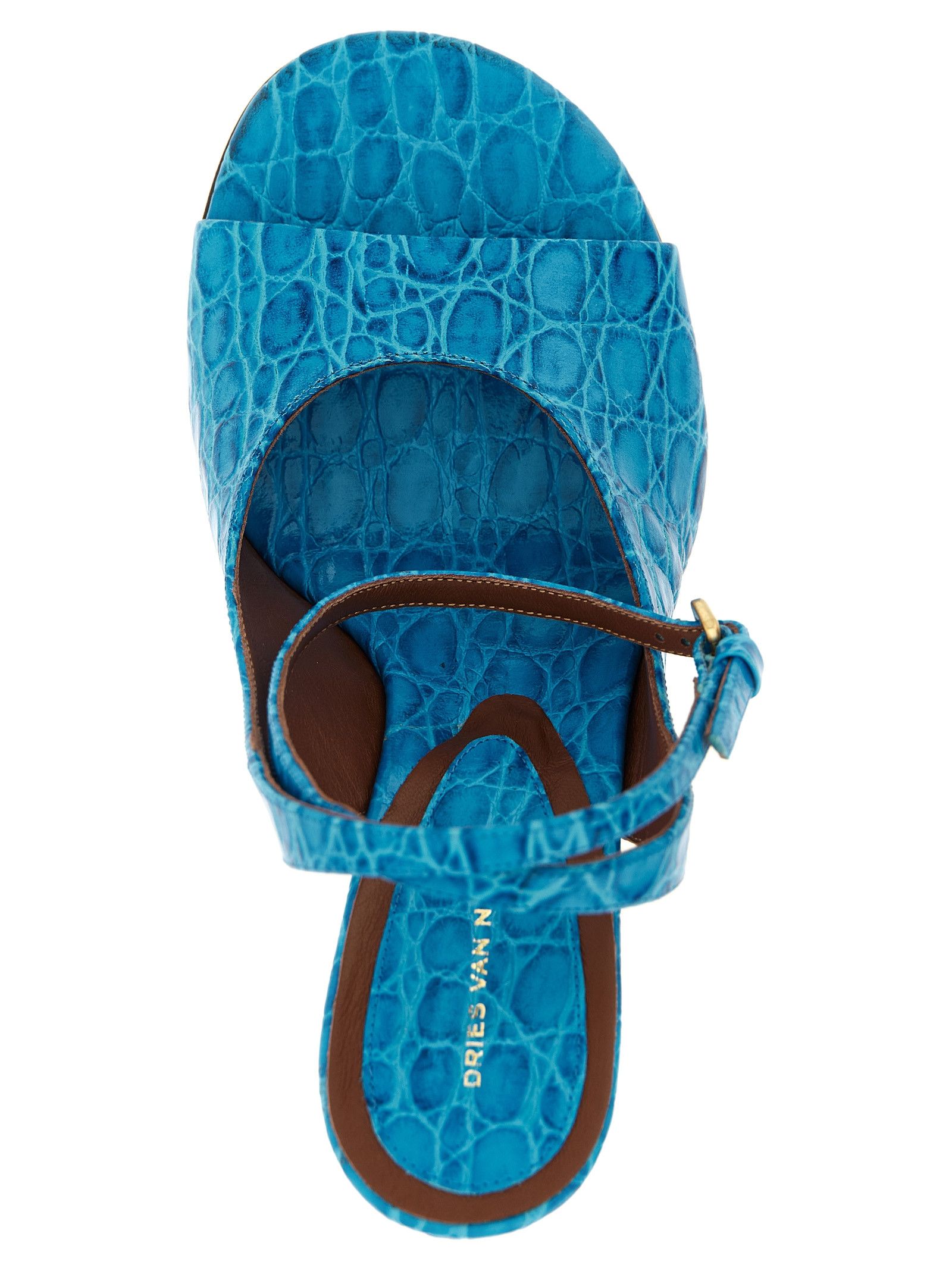 Dries Van Noten Embossed leather sandals Size US 9 / IT 39 - 4 Thumbnail