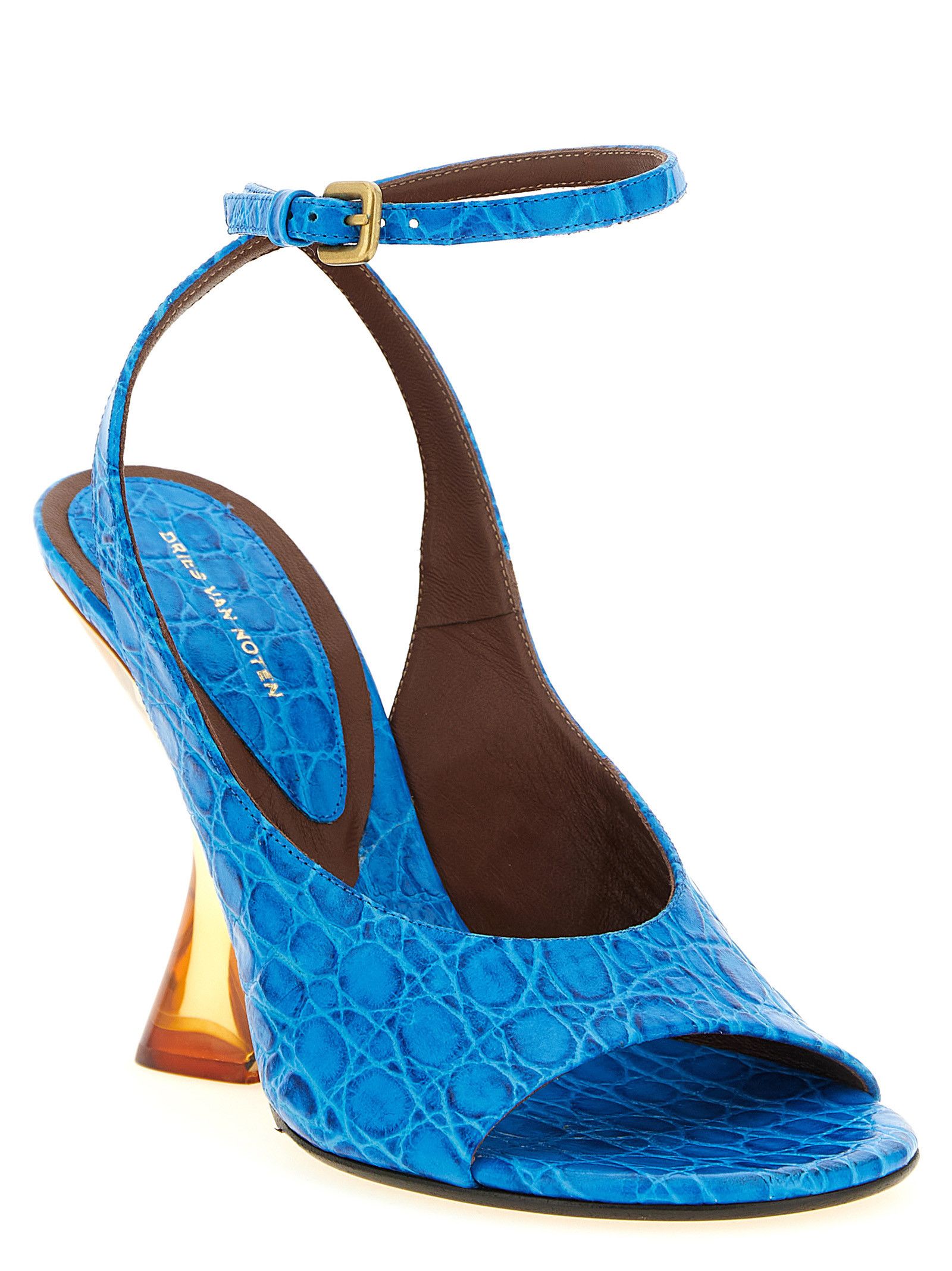 Dries Van Noten Embossed leather sandals Size US 10 / IT 40 - 2 Thumbnail