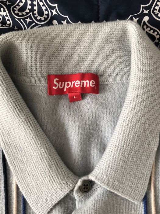 Supreme Supreme Striped Polo Sweater | Grailed