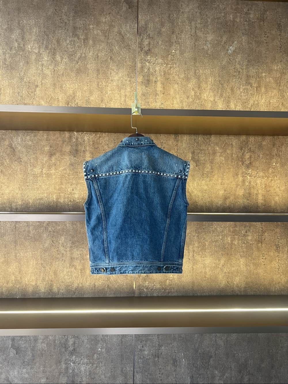 Saint Laurent Paris Saint Laurent Studded Denim Vest Size S Size US S / EU 44-46 / 1 - 2 Thumbnail