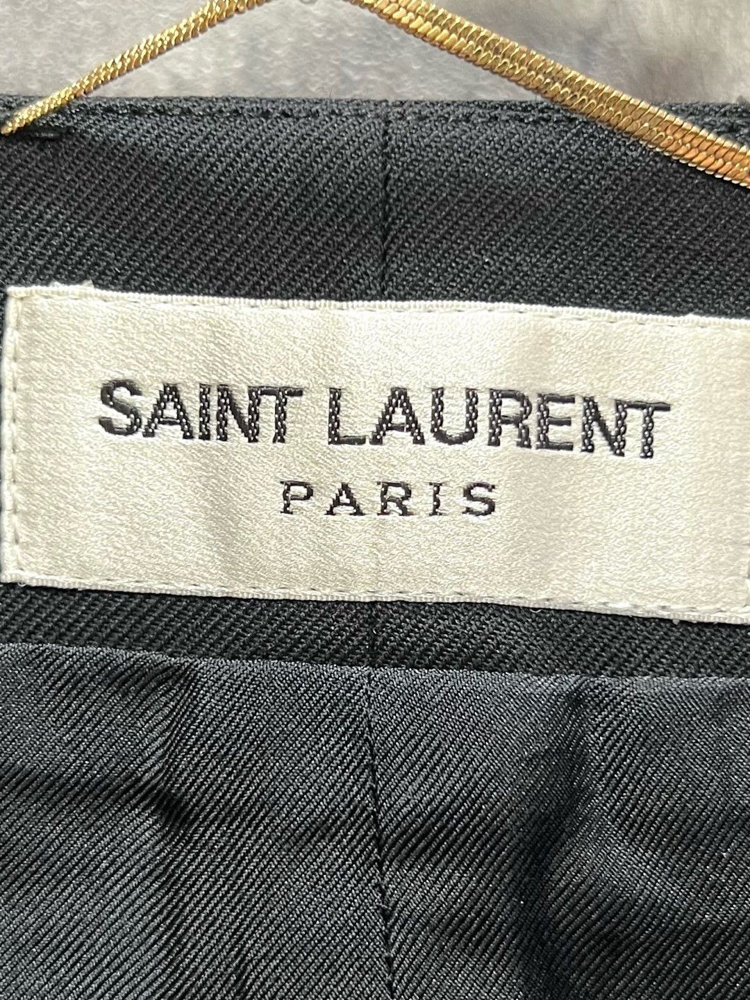 Saint Laurent Paris Saint Laurent Wool Mini Skirt Black F36 Size 26" / US 2 / IT 38 - 3 Thumbnail