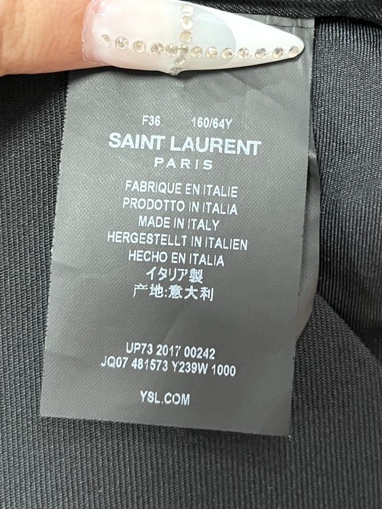 Saint Laurent Paris Saint Laurent Wool Mini Skirt Black F36 Size 26" / US 2 / IT 38 - 4 Thumbnail