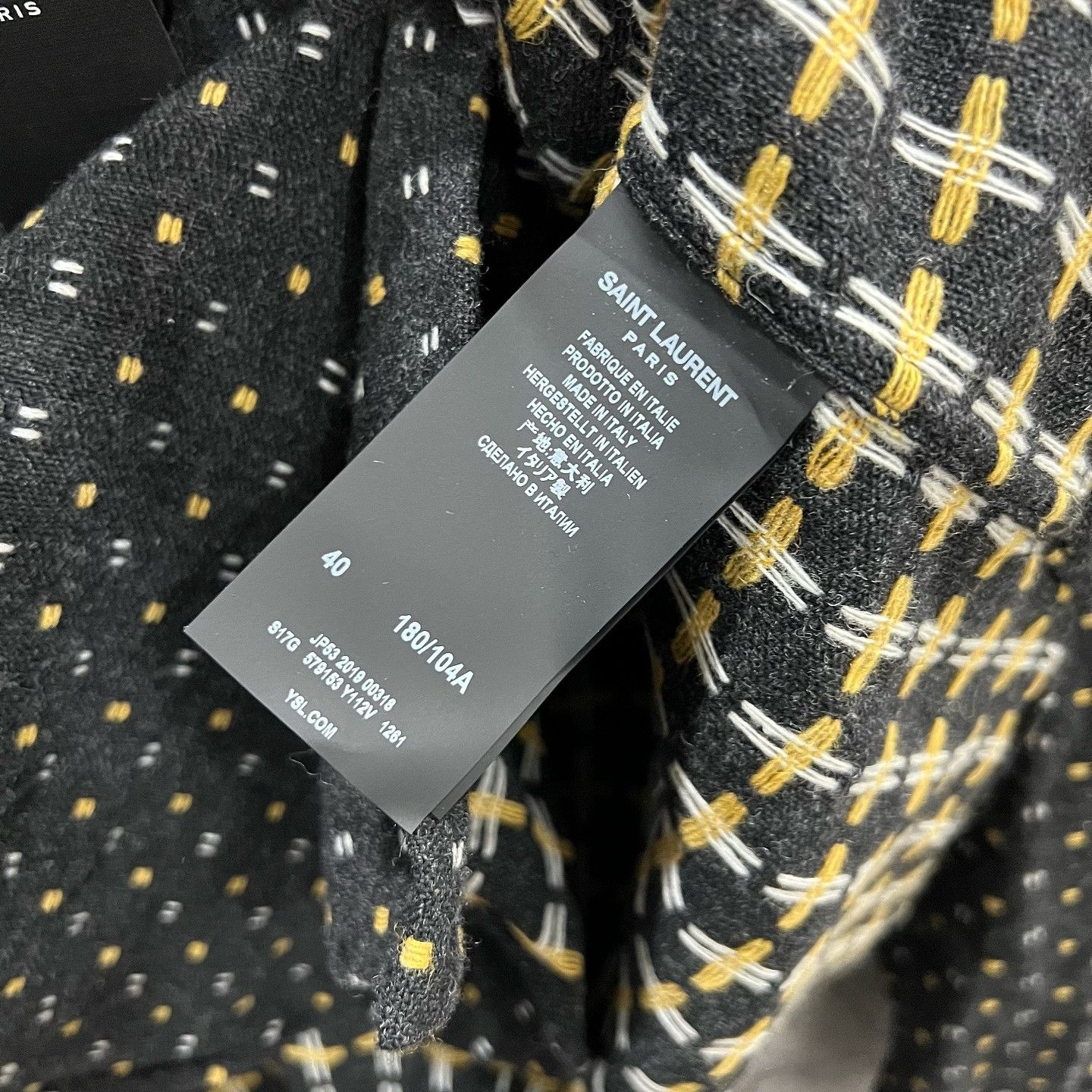 Saint Laurent Paris Saint Laurent Patterned Button Up Shirt Size M Size US XXS / EU 40 - 4 Thumbnail