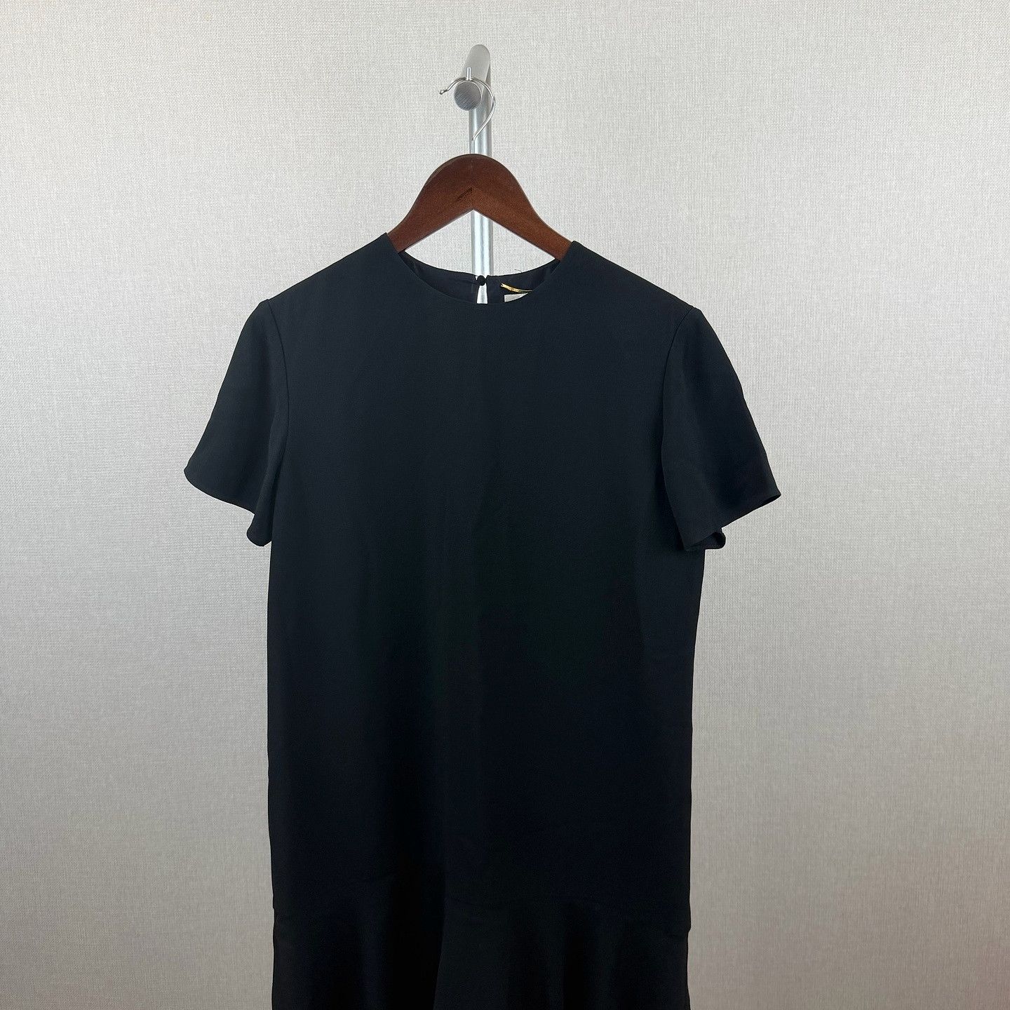 Saint Laurent Paris Saint Laurent Black Ruffle Mini Dress Size 38 Size S / US 4 / IT 40 - 8 Thumbnail