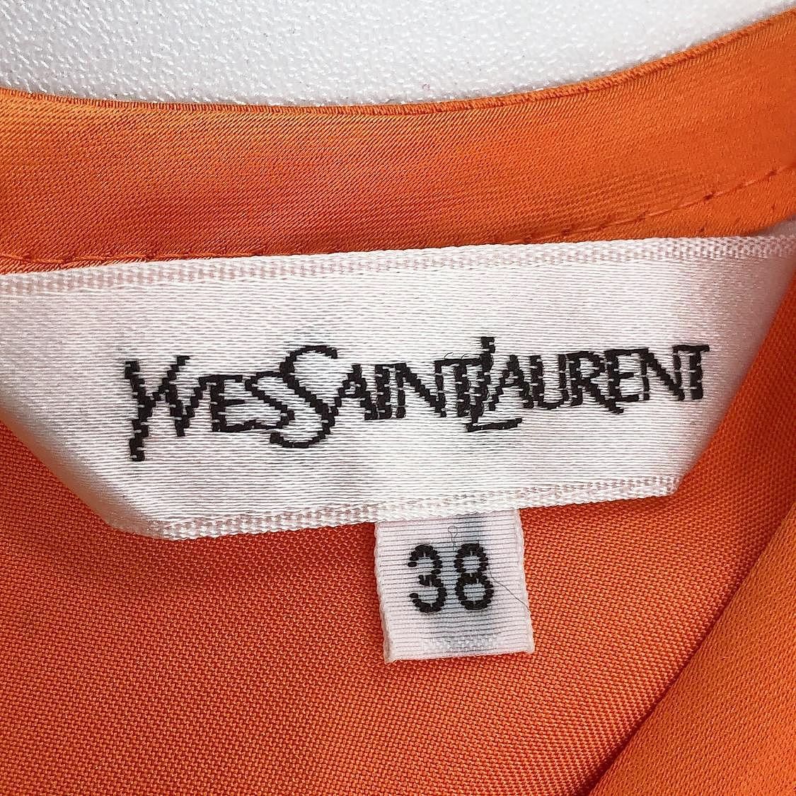 Saint Laurent Paris Saint Laurent Orange Long Sleeve Blouse Size 38 Size S / US 4 / IT 40 - 3 Thumbnail