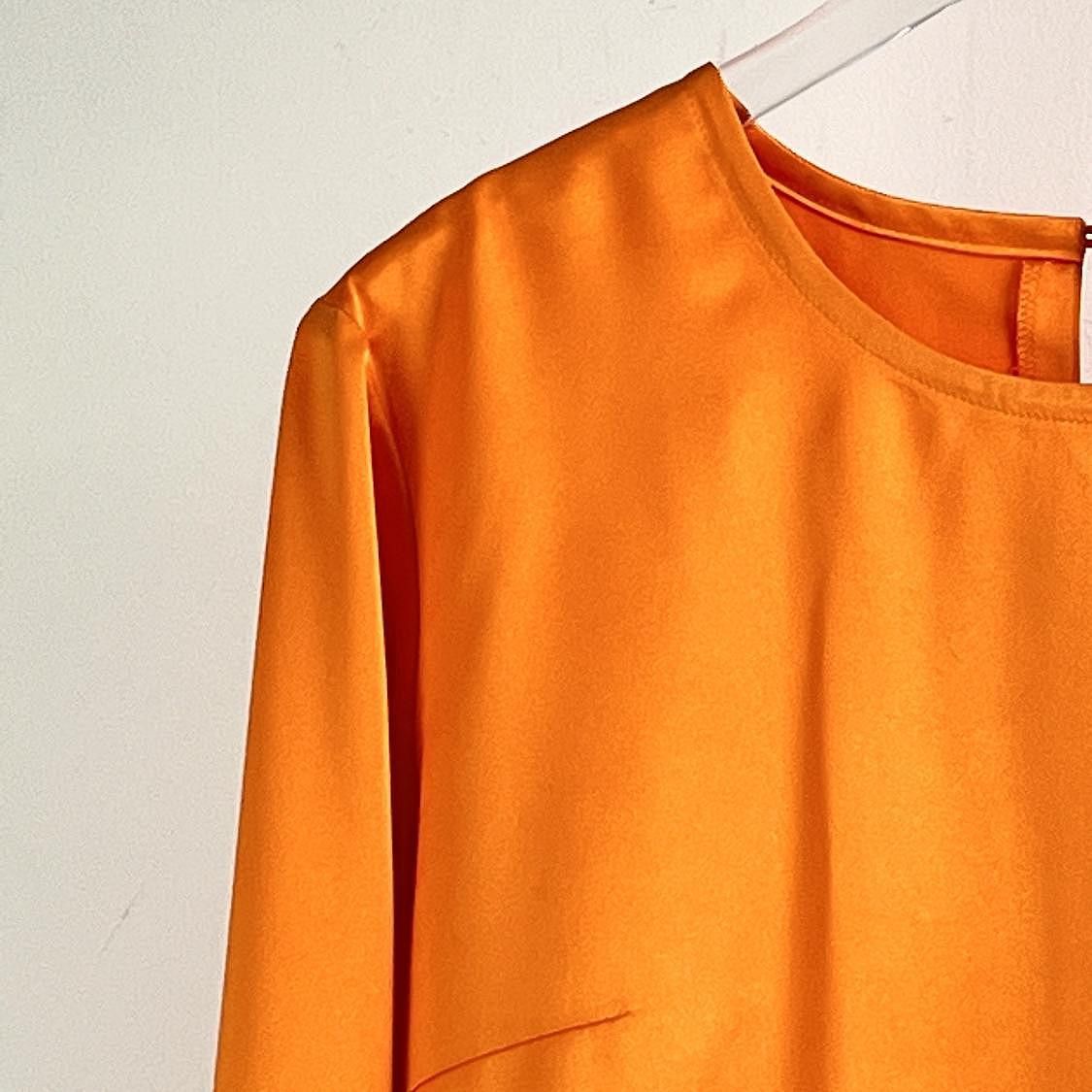 Saint Laurent Paris Saint Laurent Orange Long Sleeve Blouse Size 38 Size S / US 4 / IT 40 - 5 Thumbnail
