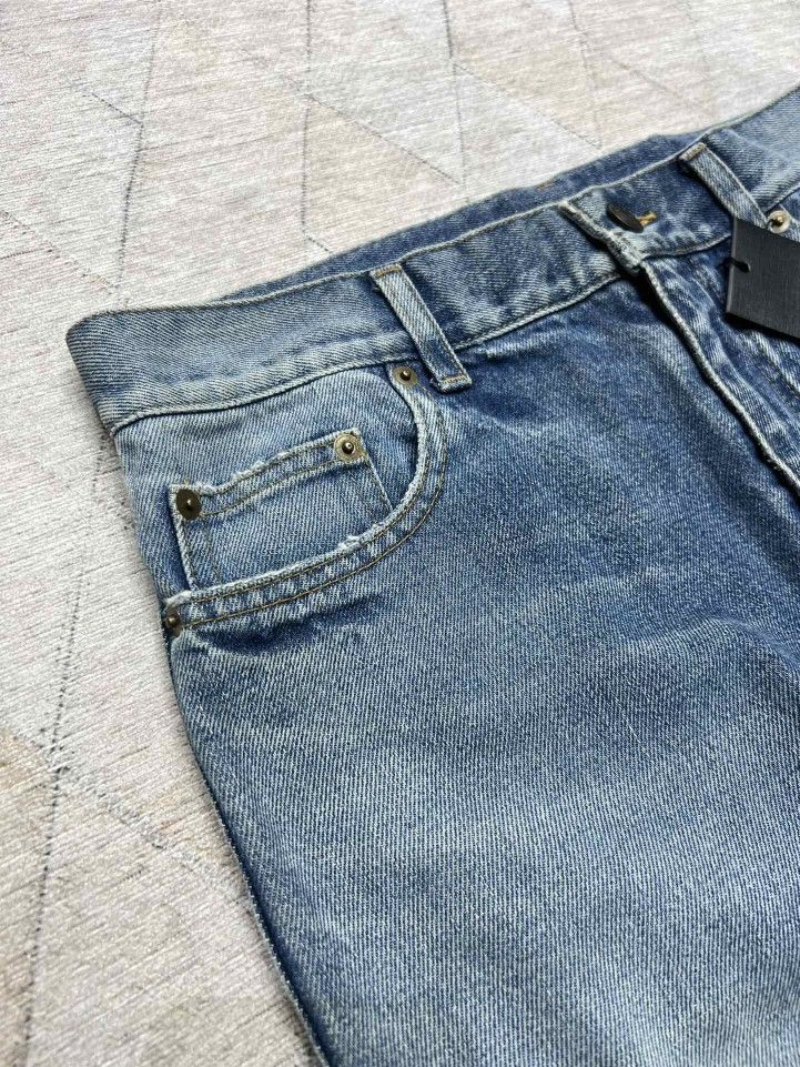 Saint Laurent Paris Saint Laurent Distressed Denim Jeans Size 29 Size US 29 - 7 Thumbnail