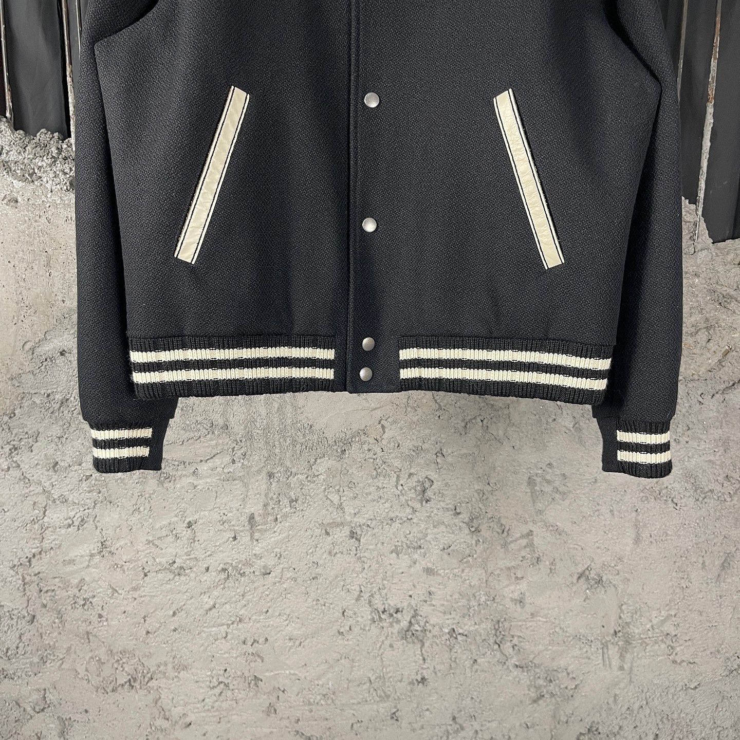 Saint Laurent Paris Saint Laurent Script Logo Varsity Bomber Jacket Size L Size US L / EU 52-54 / 3 - 6 Thumbnail