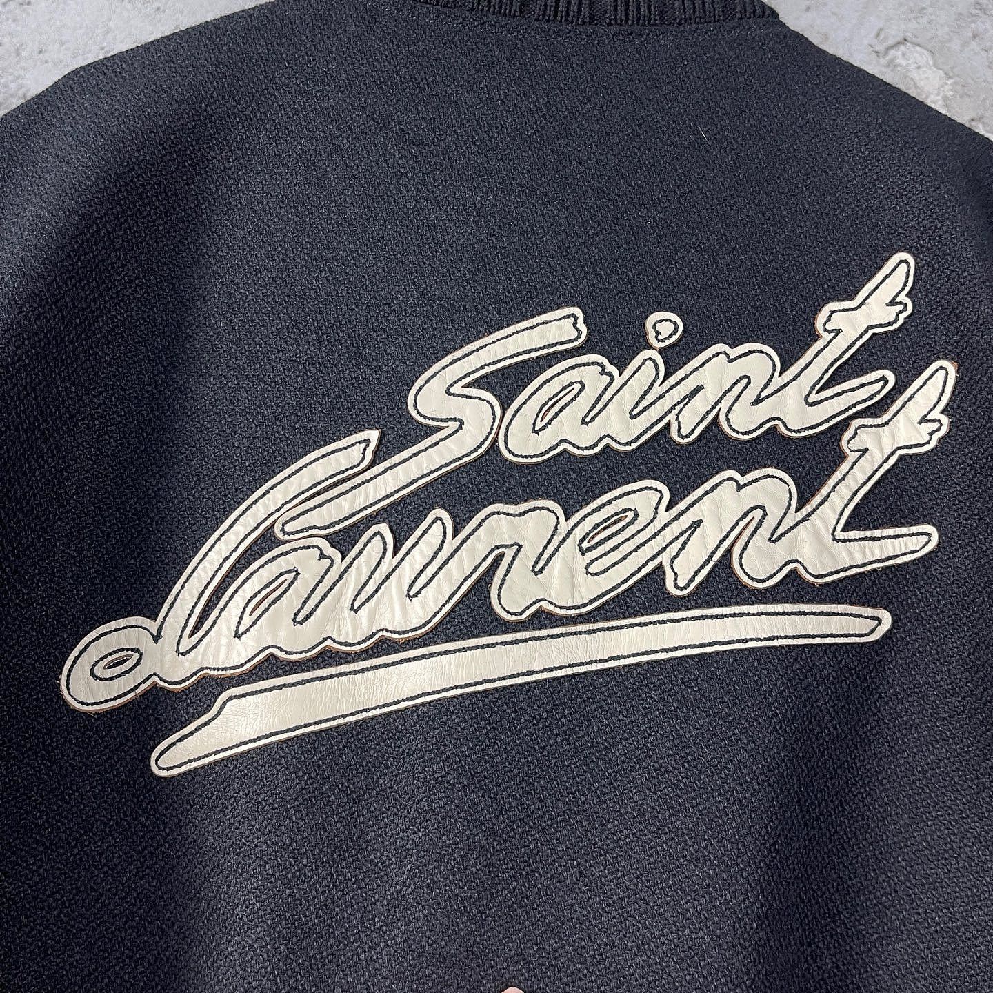 Saint Laurent Paris Saint Laurent Script Logo Varsity Bomber Jacket Size L Size US L / EU 52-54 / 3 - 7 Thumbnail