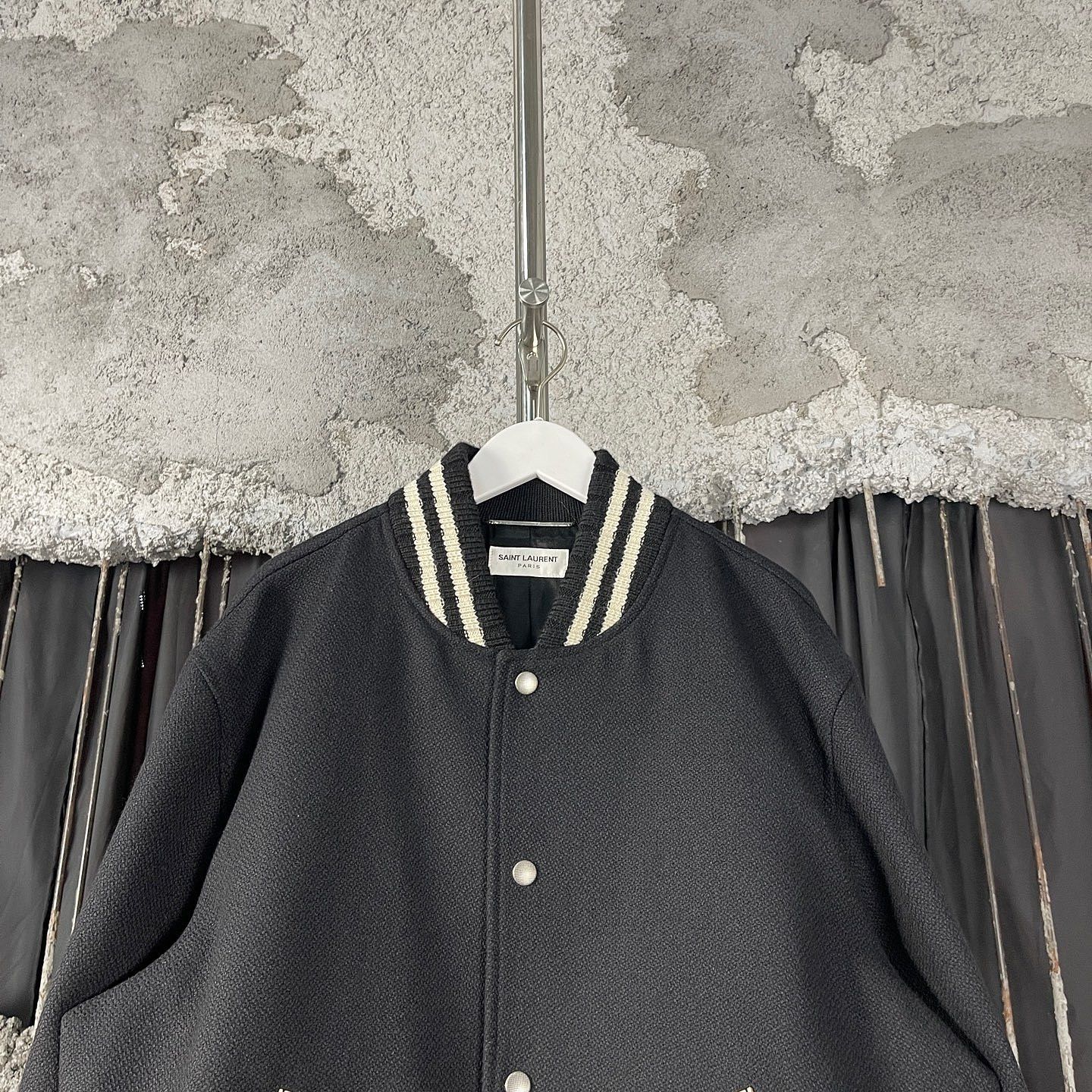 Saint Laurent Paris Saint Laurent Script Logo Varsity Bomber Jacket Size L Size US L / EU 52-54 / 3 - 5 Thumbnail