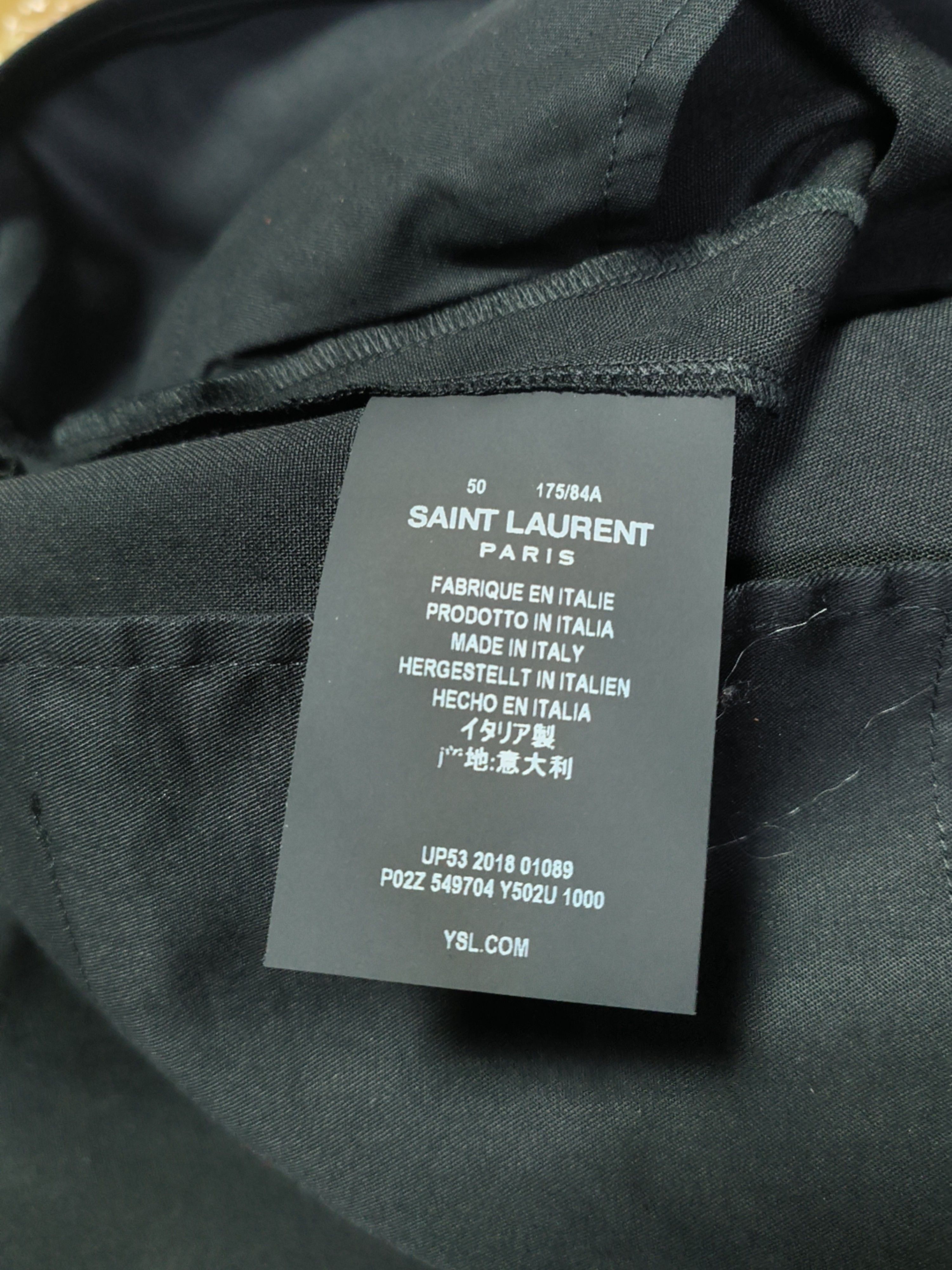 Saint Laurent Paris Saint Laurent Black Tailored Trousers Size 50 Size US 34 / EU 50 - 4 Thumbnail