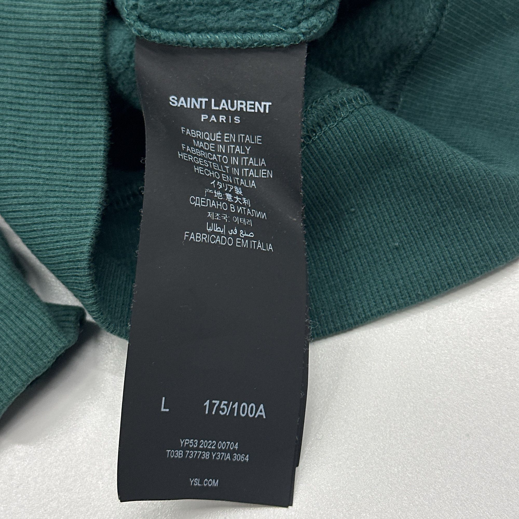 Saint Laurent Paris Saint Laurent Logo Sweatshirt Size L Size US L / EU 52-54 / 3 - 3 Thumbnail