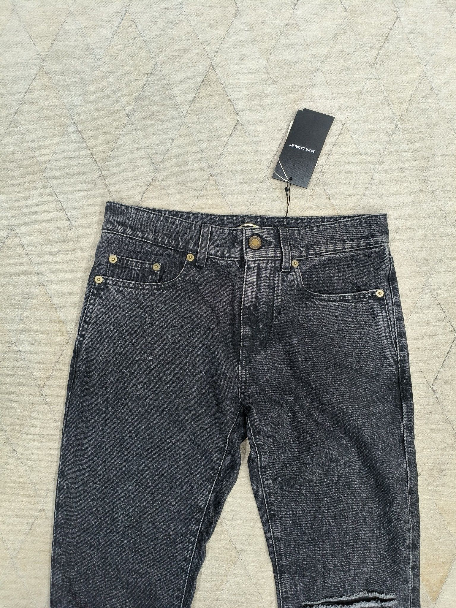 Saint Laurent Paris Saint Laurent D02 Distressed Jeans Size 28 Size US 28 / EU 44 - 6 Thumbnail